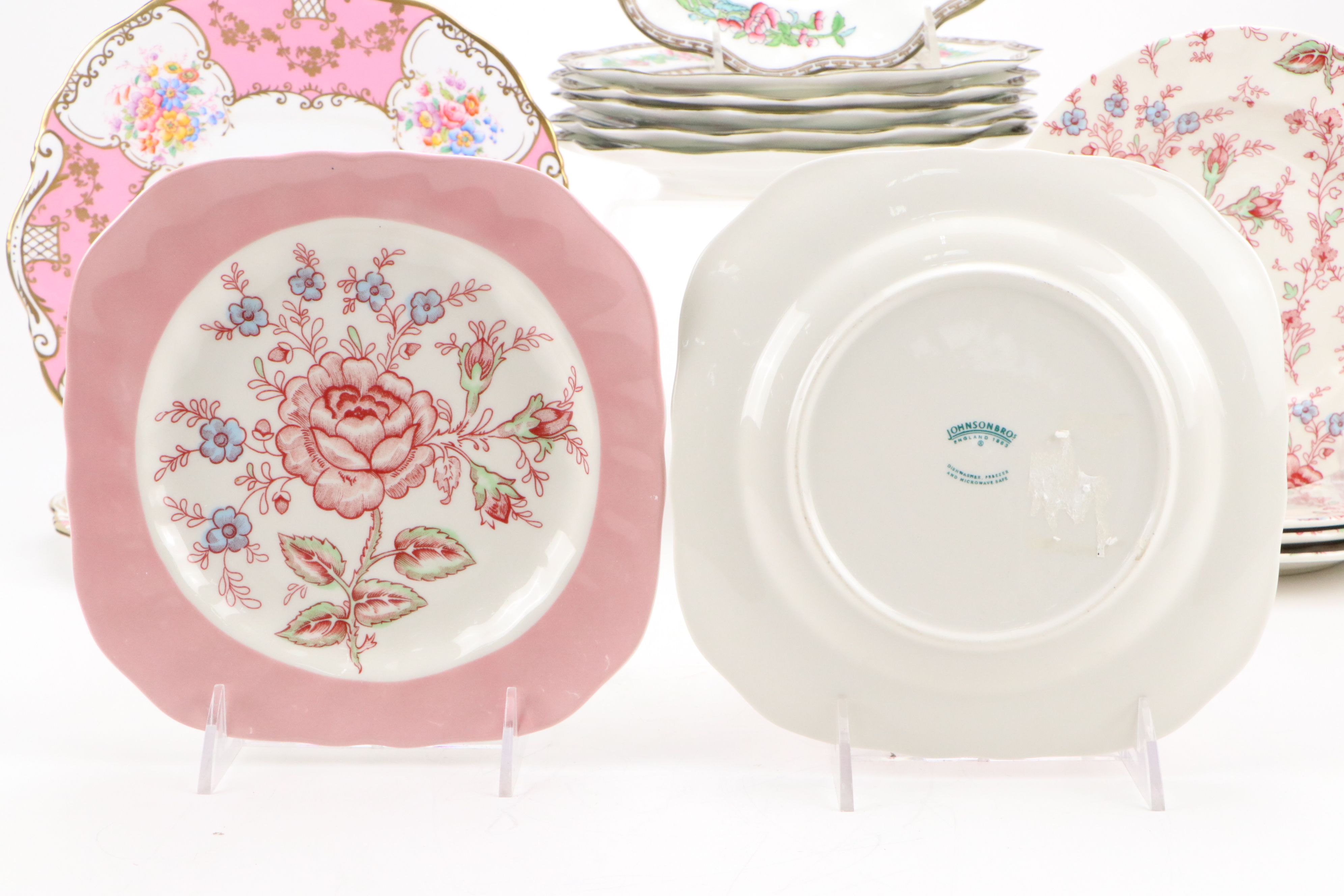 Johnson Bros., Coalport, and Salisbury Porcelain Plates