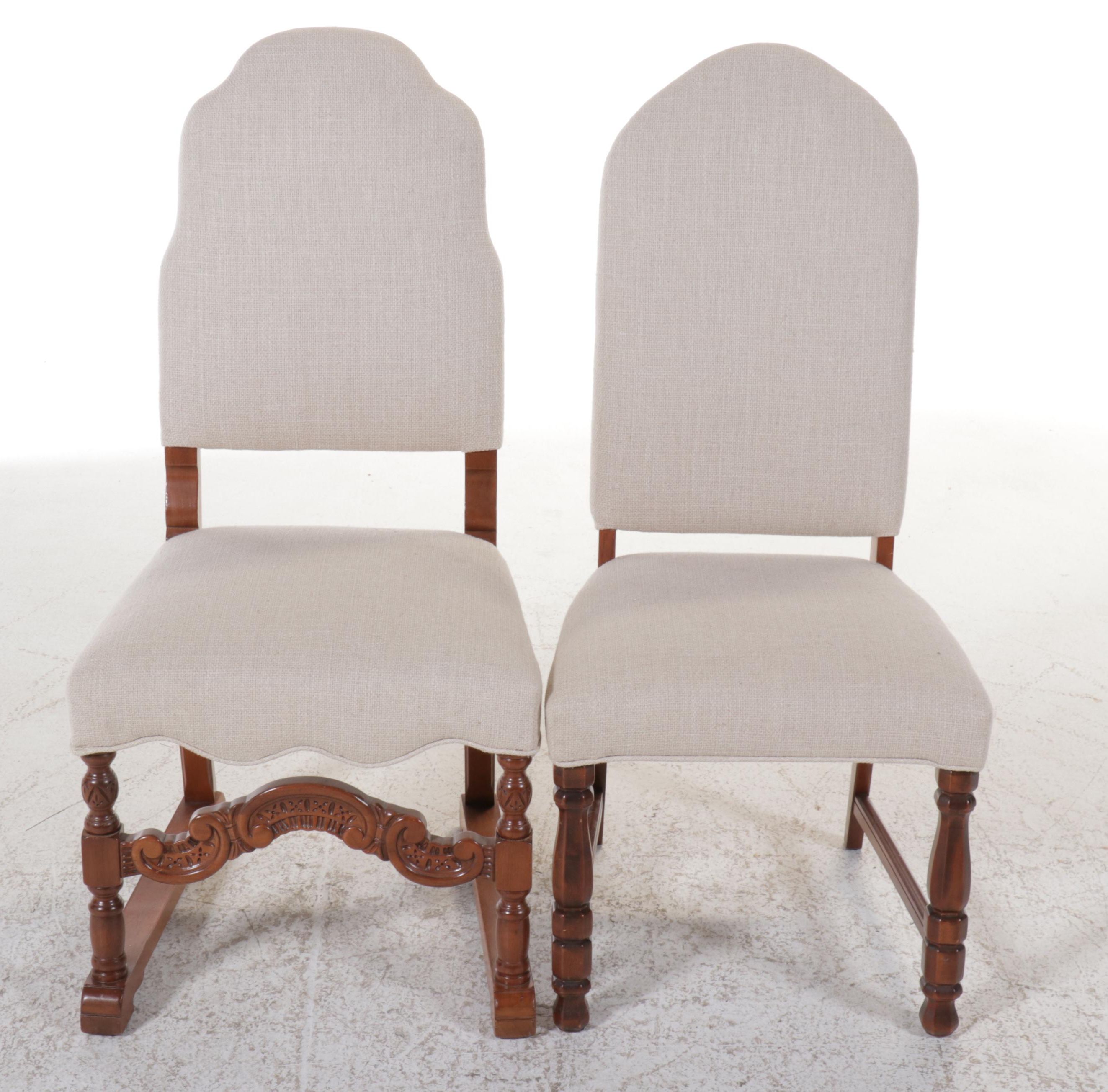 Eight Piece Jacobean Style Dining Set, Early to Mid-20th Century