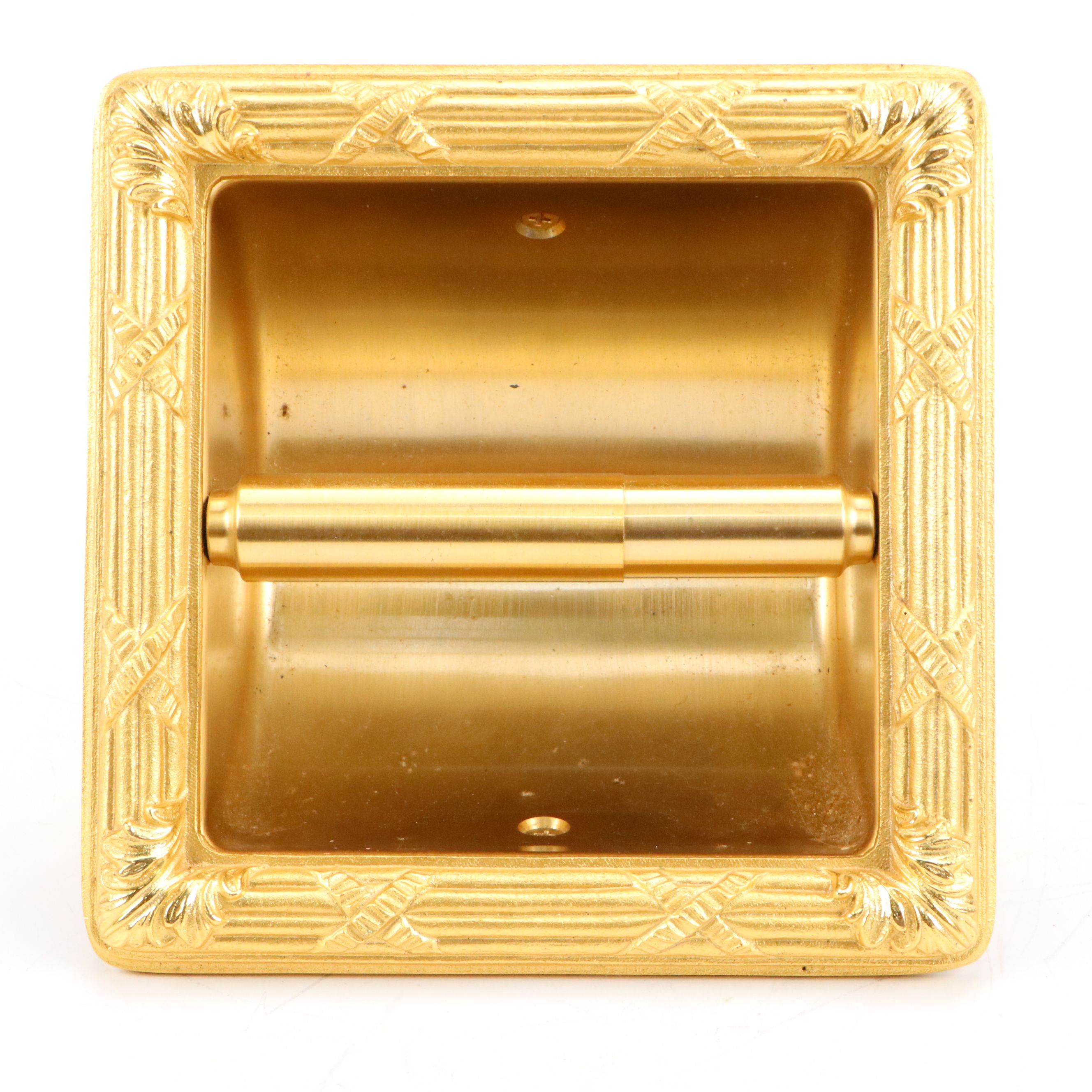 Hall-Mack Gold Tone In-Wall Toilet Paper Holder