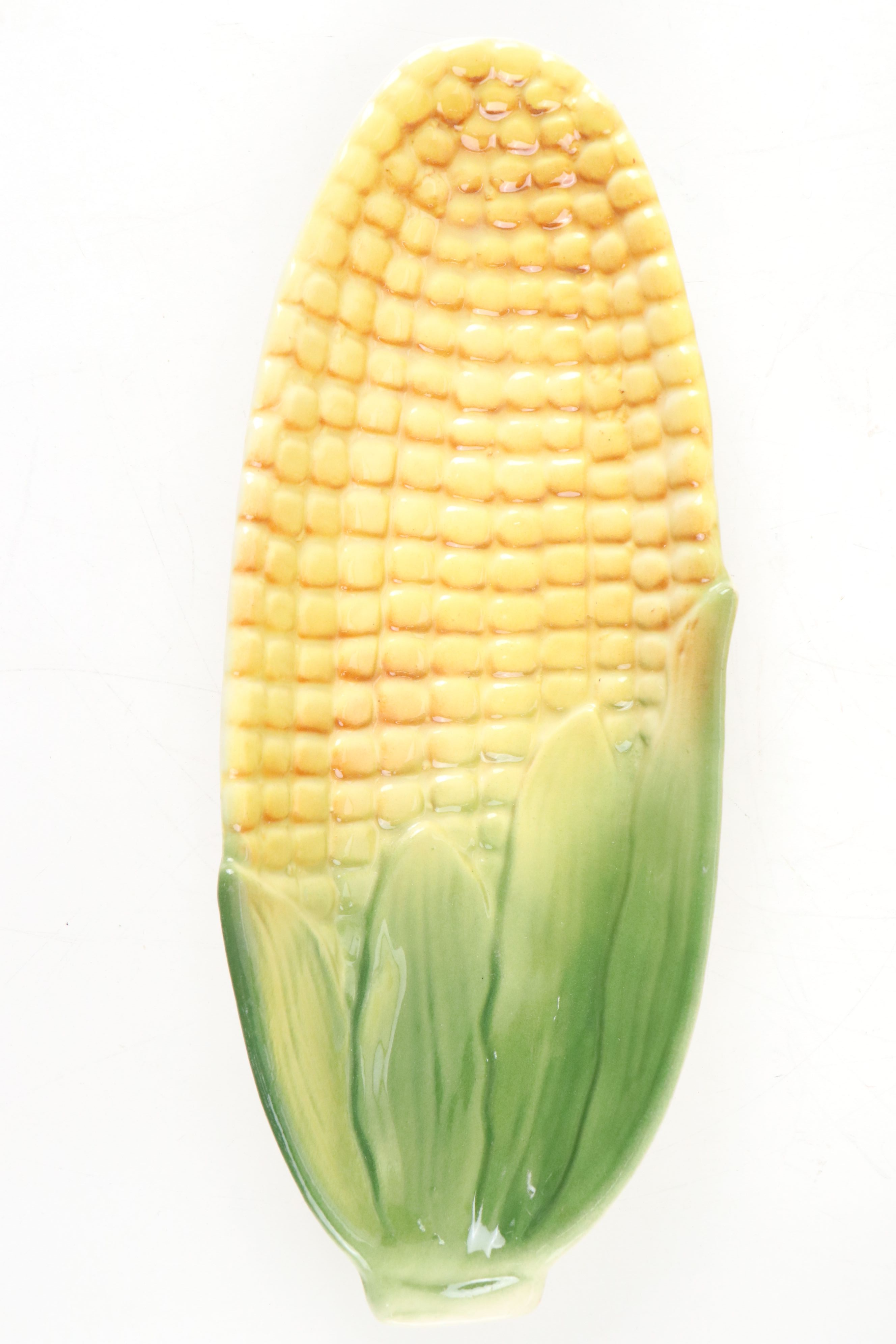 Shawnee "Corn King" Novelty Ceramic Serveware with Cardinal Corn Dish