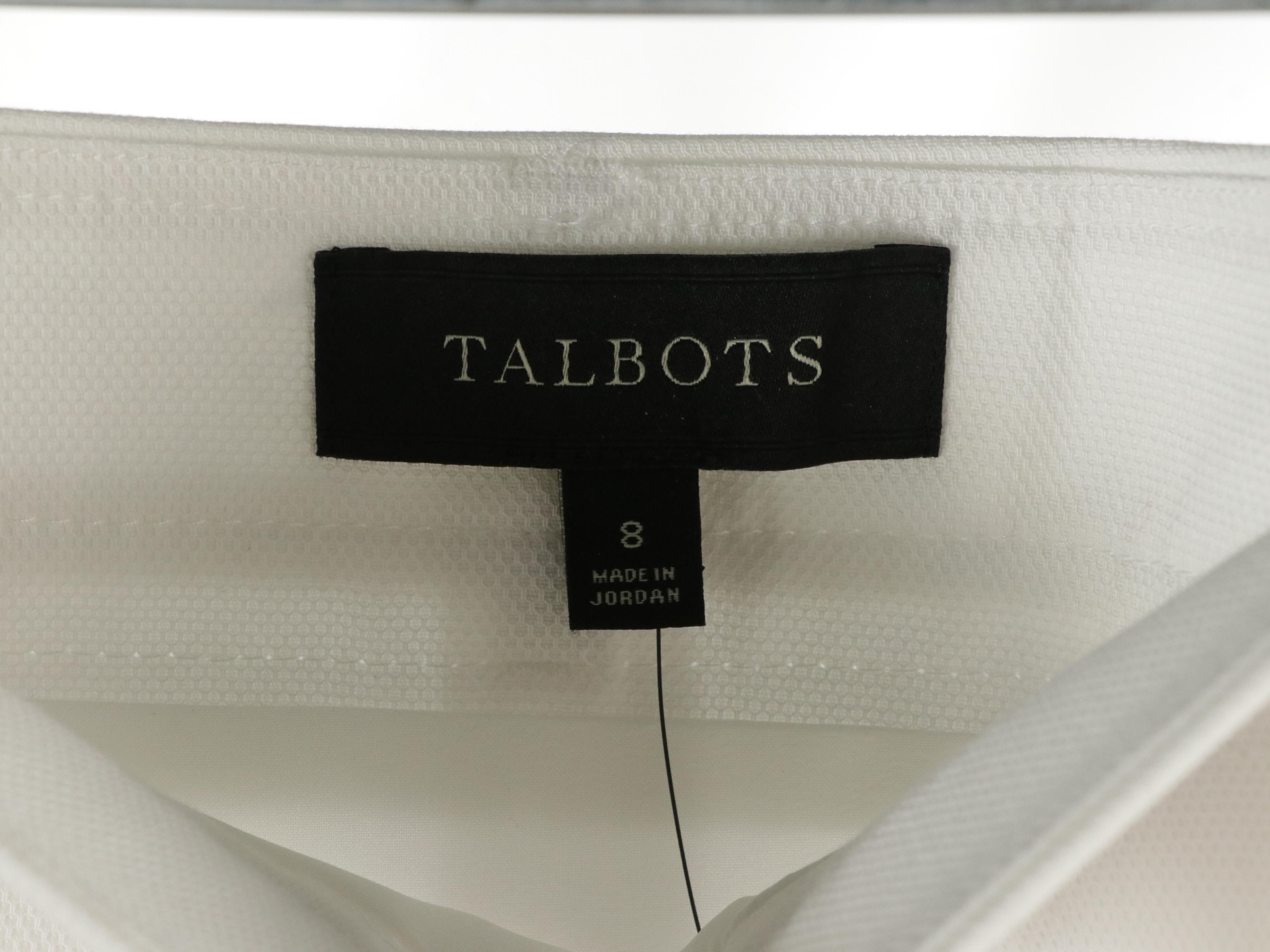 Talbots Floral Blouse, White Cotton Skirt and Coat, Ann Taylor Textured Blazer