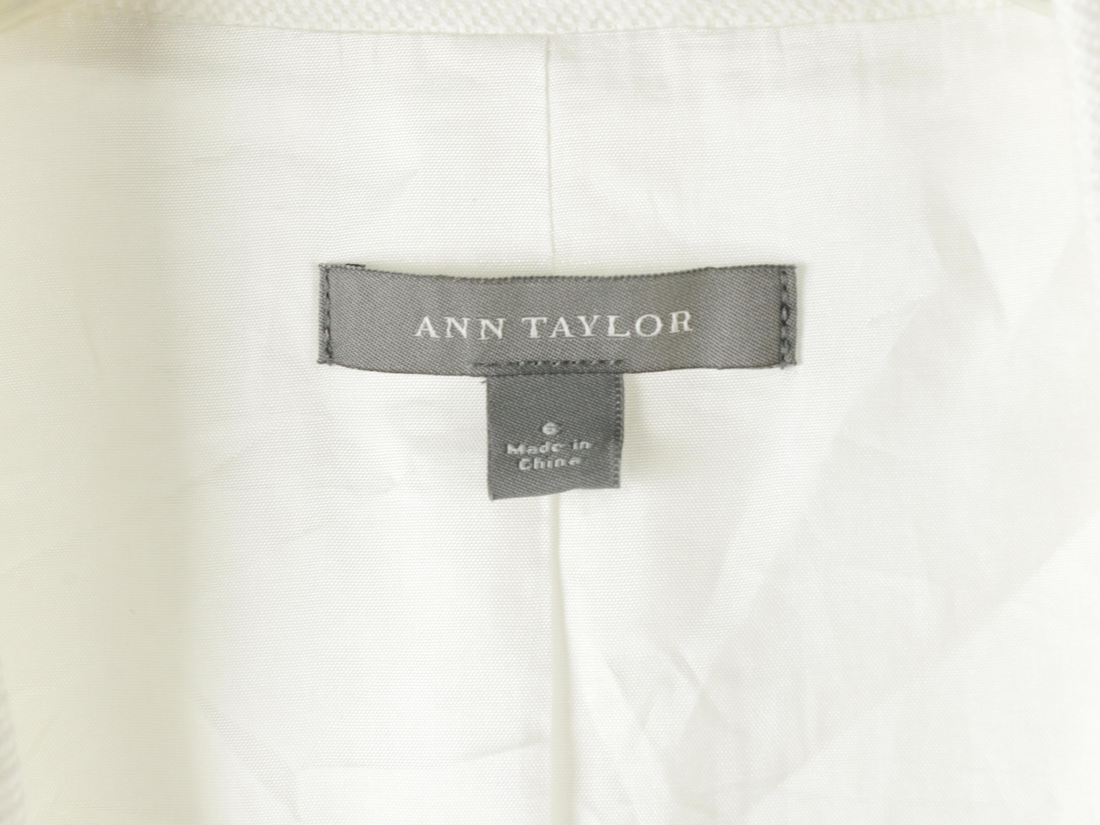 Talbots Floral Blouse, White Cotton Skirt and Coat, Ann Taylor Textured Blazer