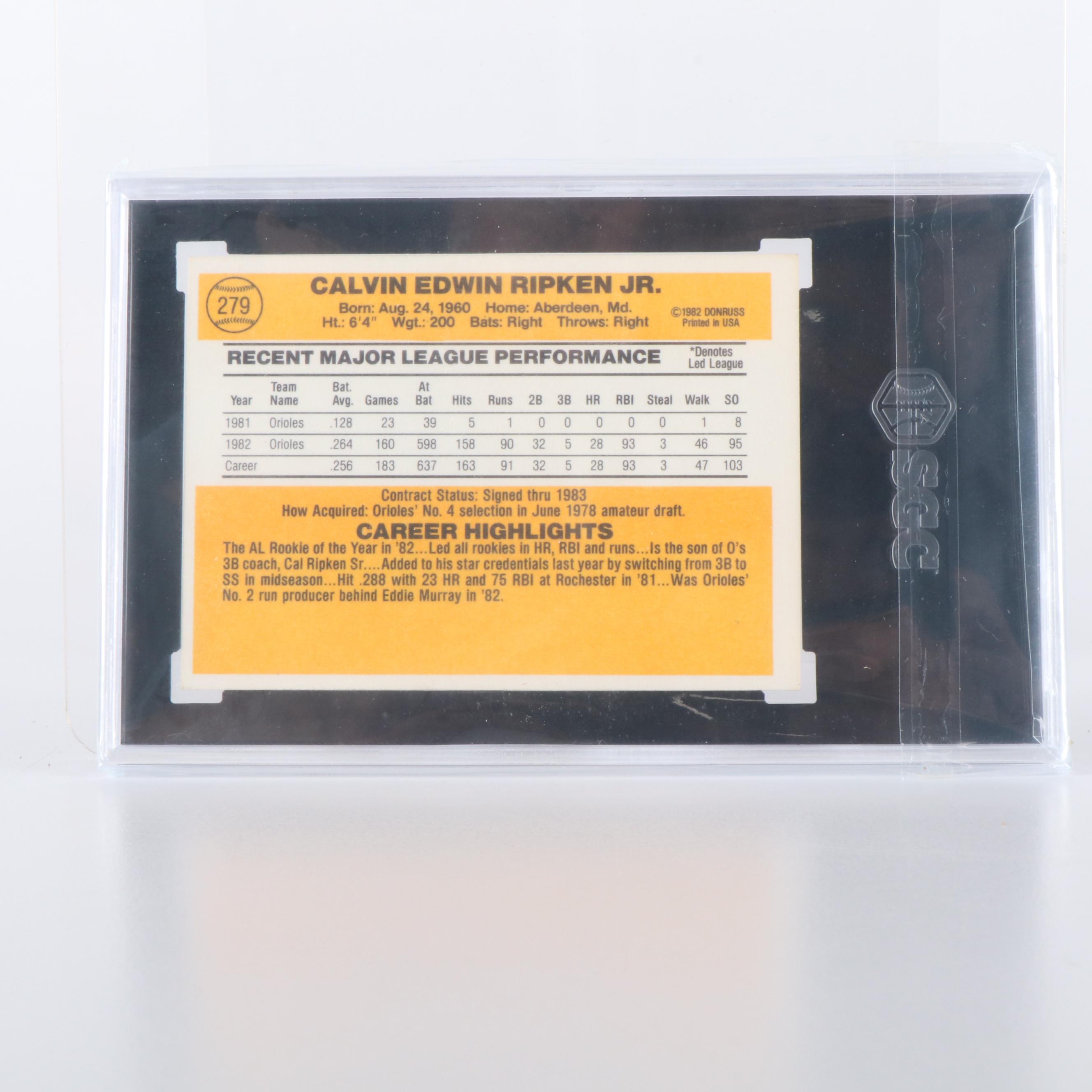 Cal Ripken Jr. SGC Graded Baseball Cards Featuring Rookie and More