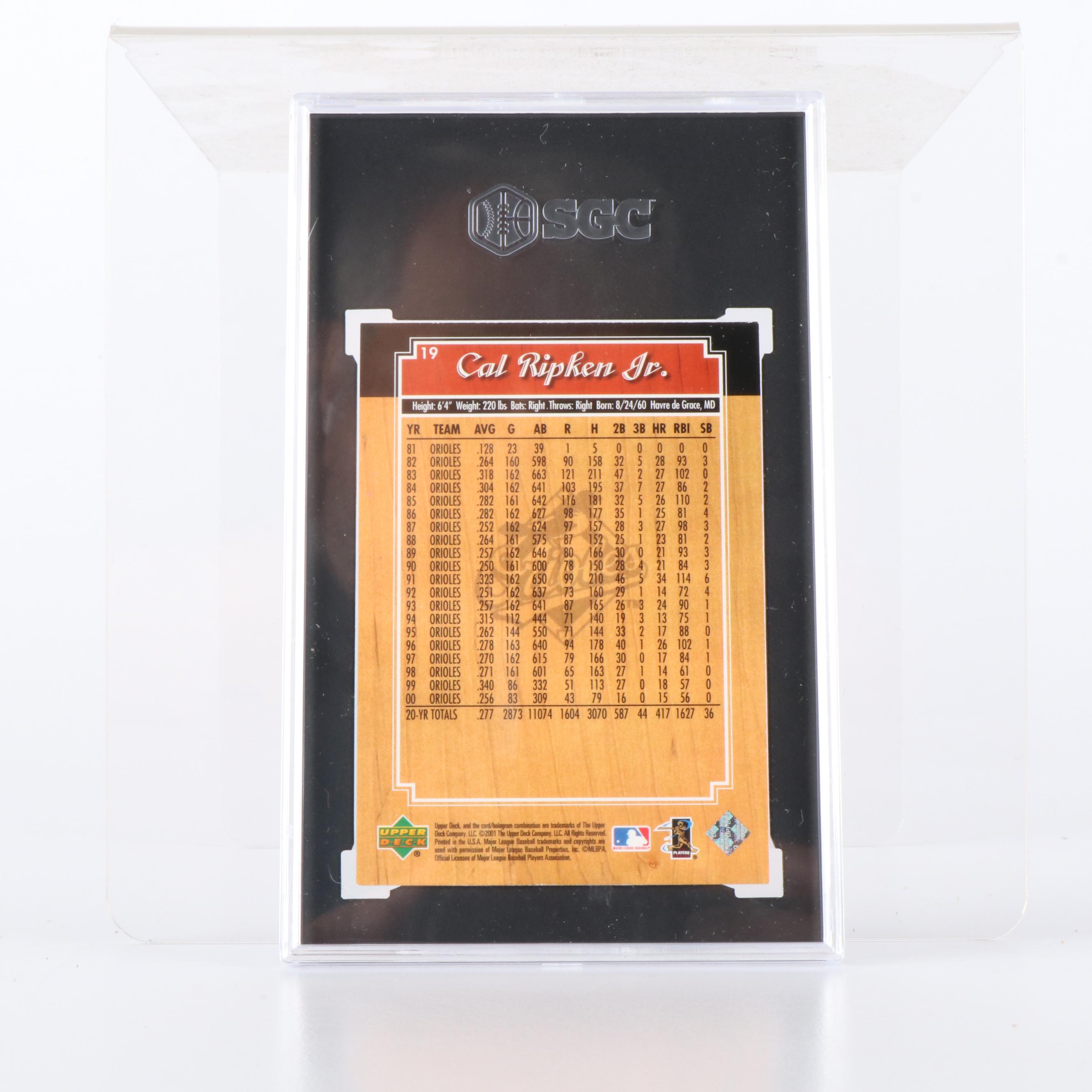 Cal Ripken Jr. SGC Graded Baseball Cards Featuring Rookie and More