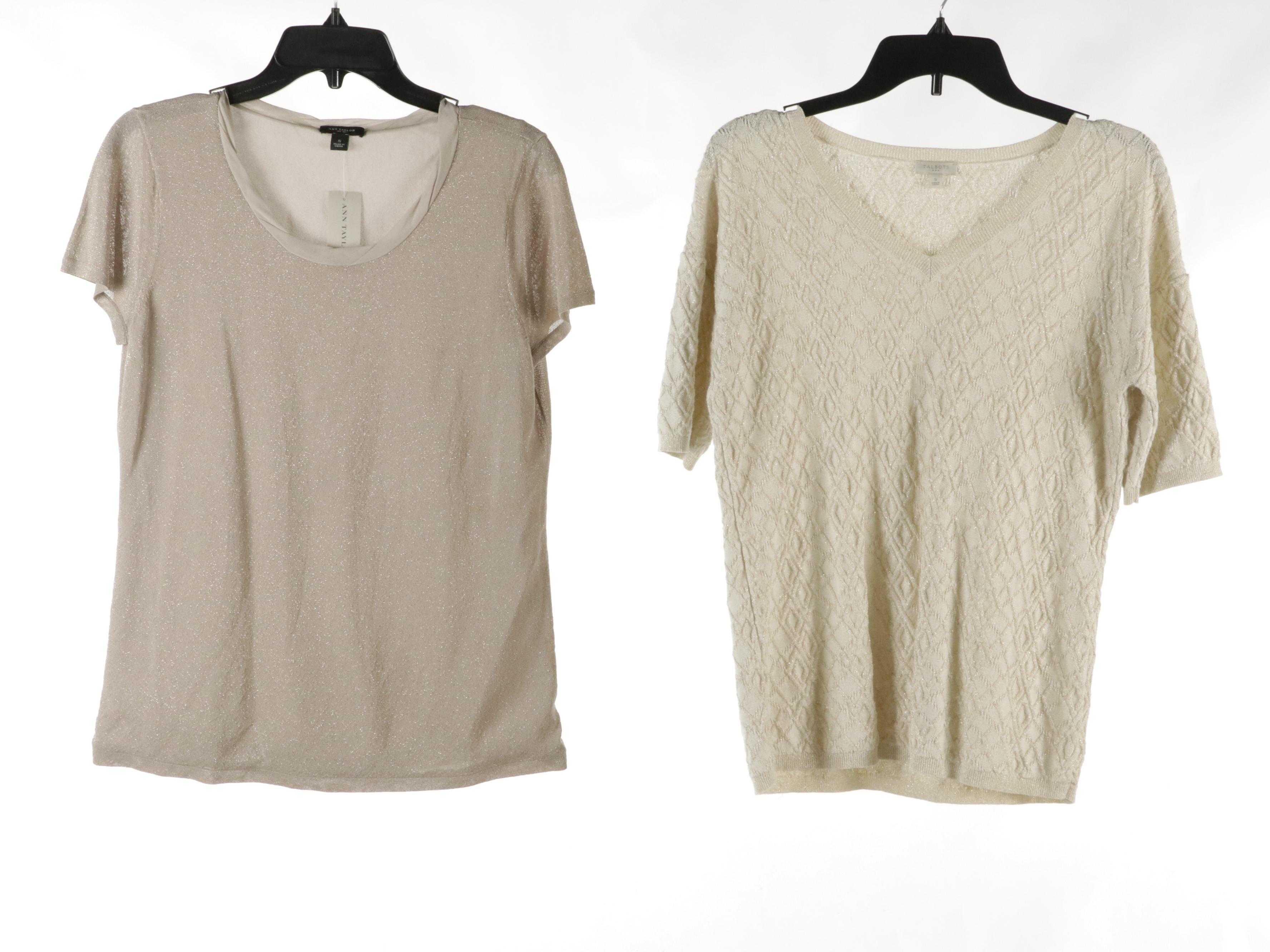 Ann Taylor Flared Skirt and Silk Lined Blouse with Talbots Blazer, Jacket & Tops