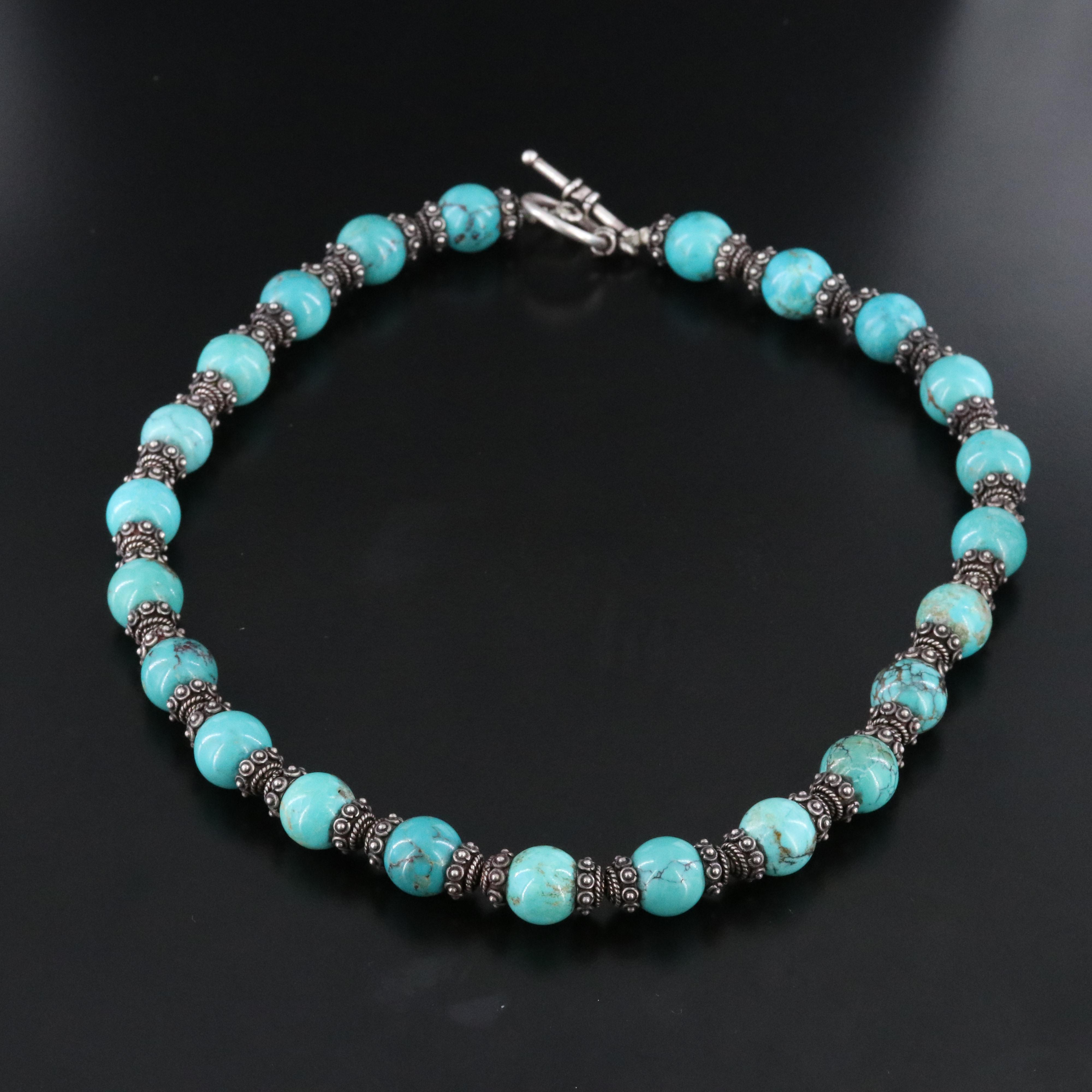 Turquoise Beaded Necklace and Bracelet