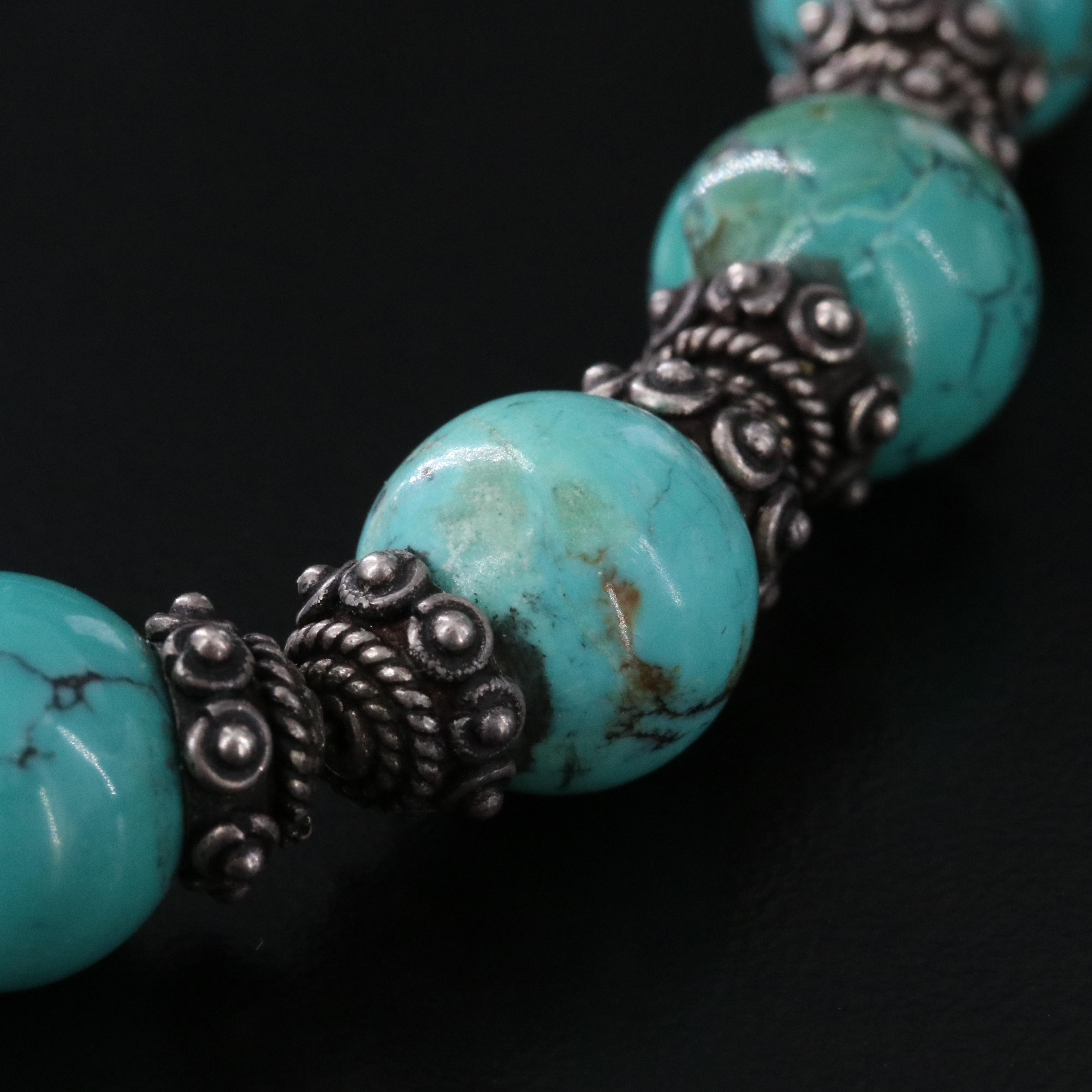 Turquoise Beaded Necklace and Bracelet