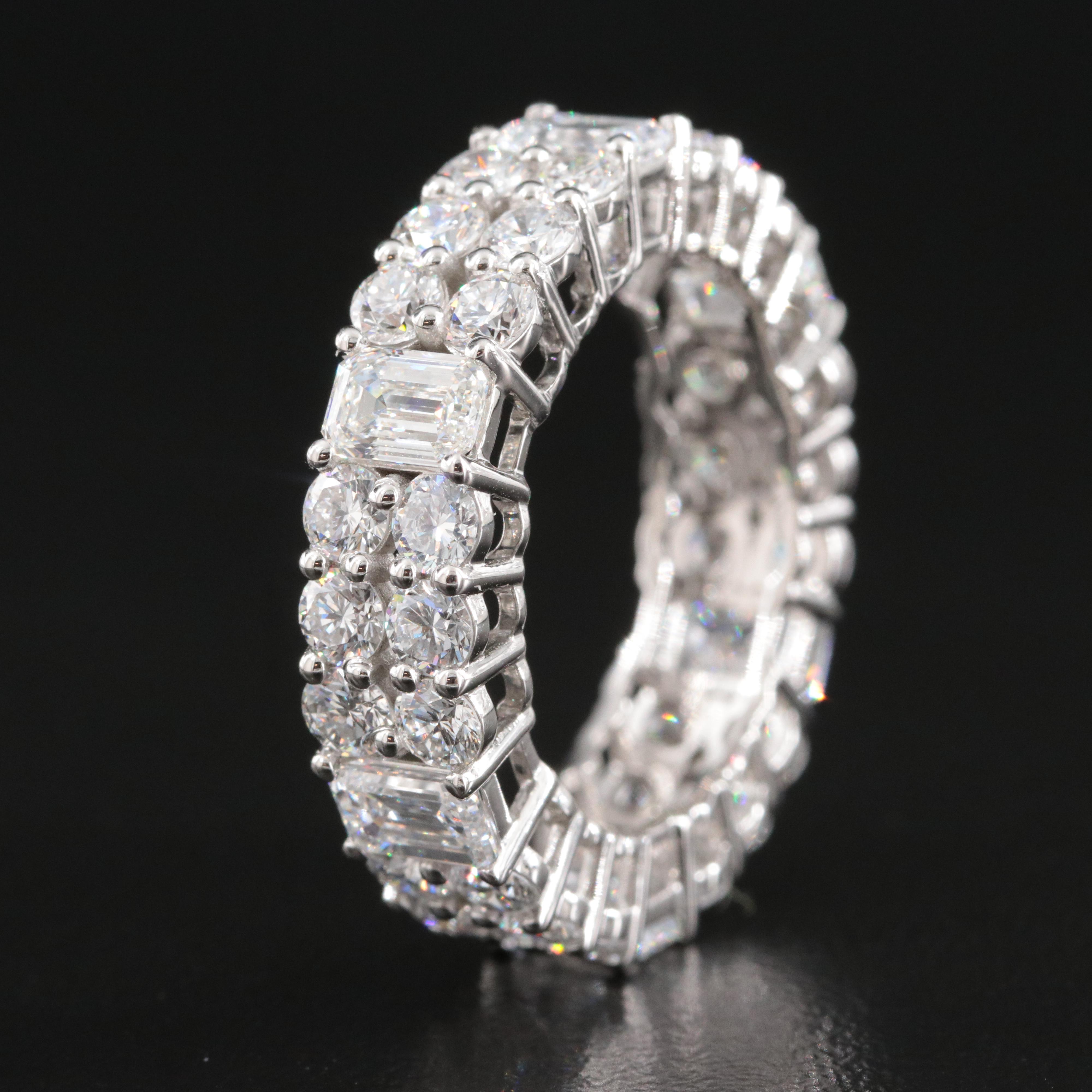 Platinum 6.50 CTW Lab Grown Diamond Eternity Band