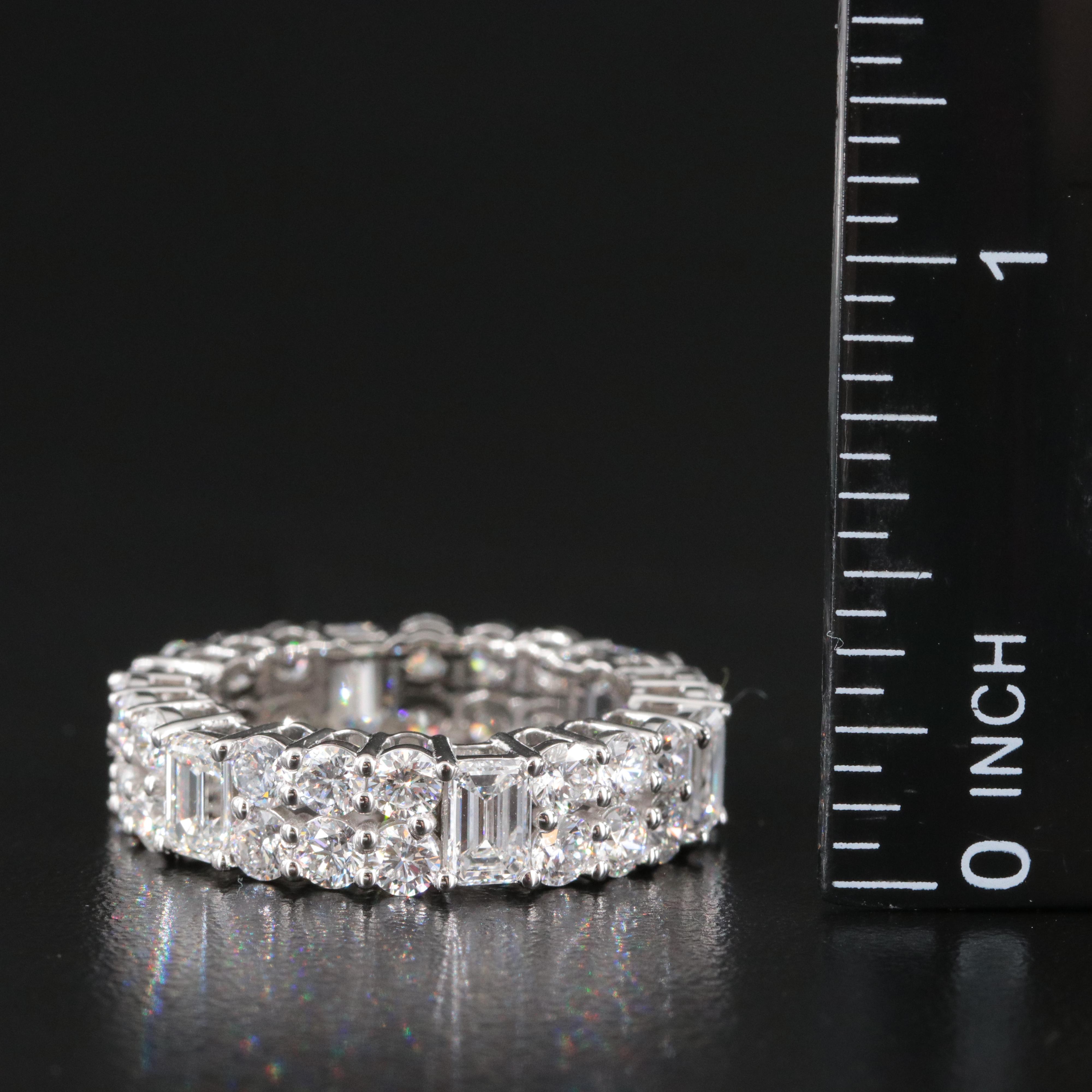 Platinum 6.50 CTW Lab Grown Diamond Eternity Band