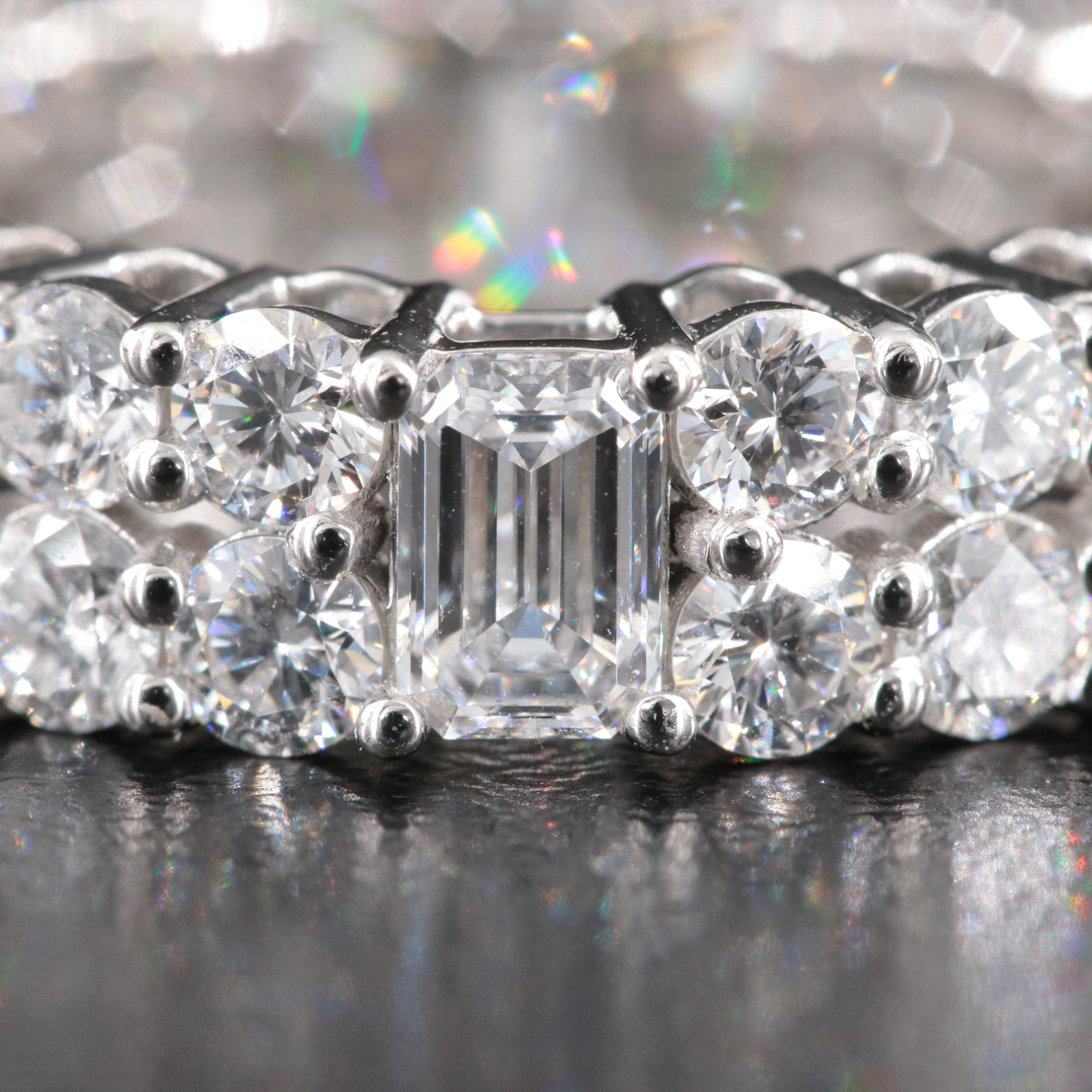 Platinum 6.50 CTW Lab Grown Diamond Eternity Band