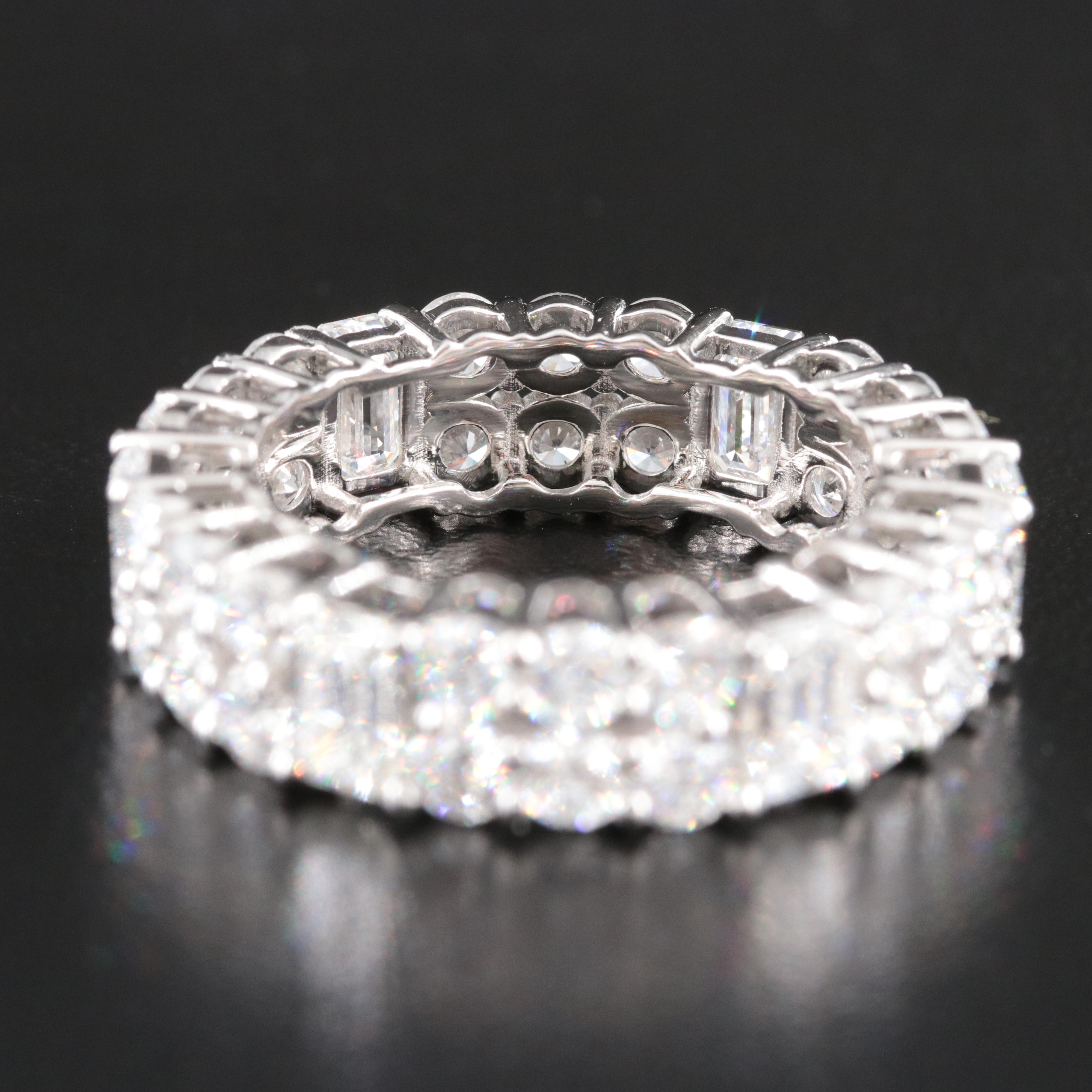 Platinum 6.50 CTW Lab Grown Diamond Eternity Band