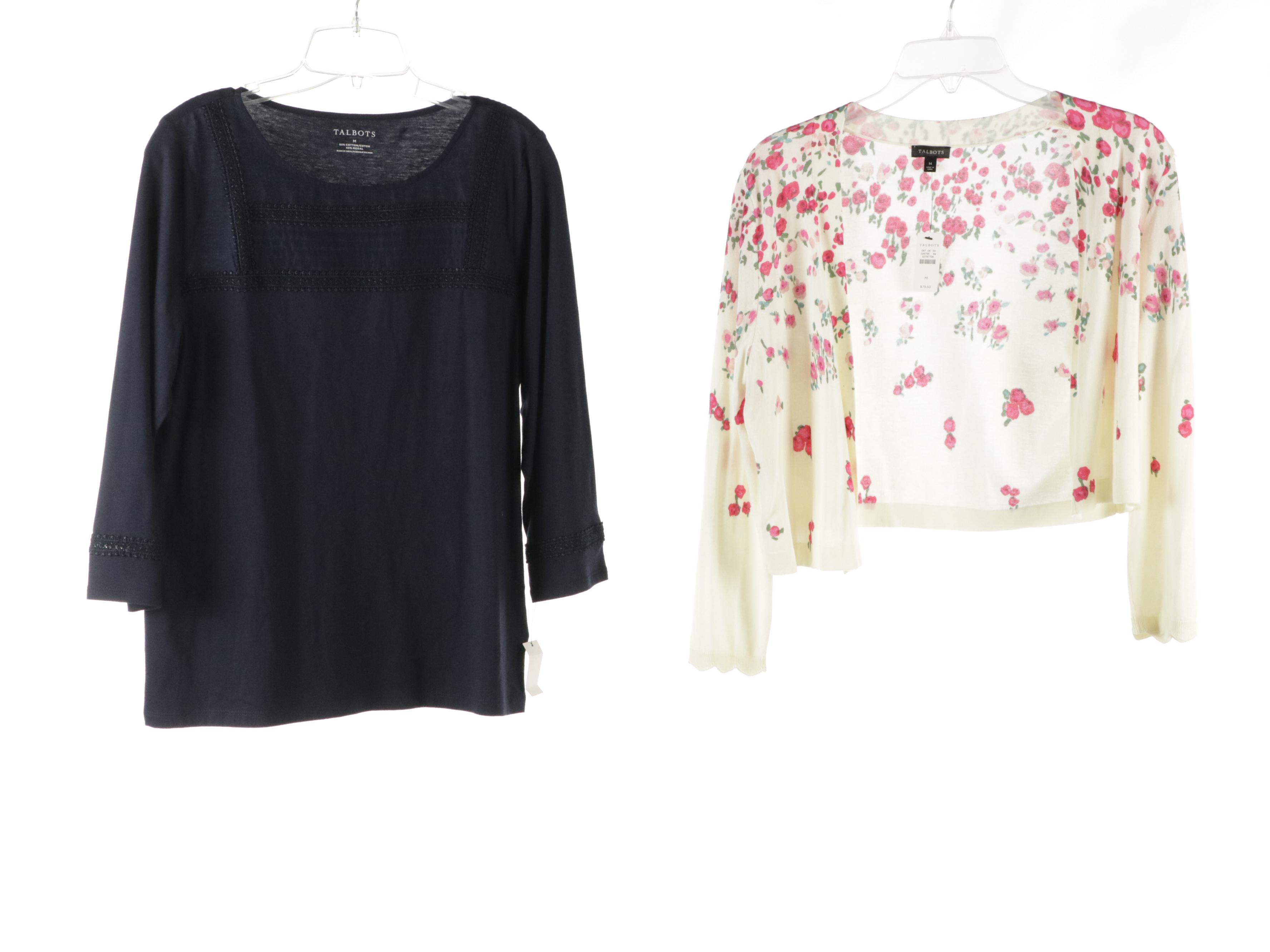 Talbots Pink Linen and Navy Blue Blazers, "Chelsea" Pants, Sweater and More