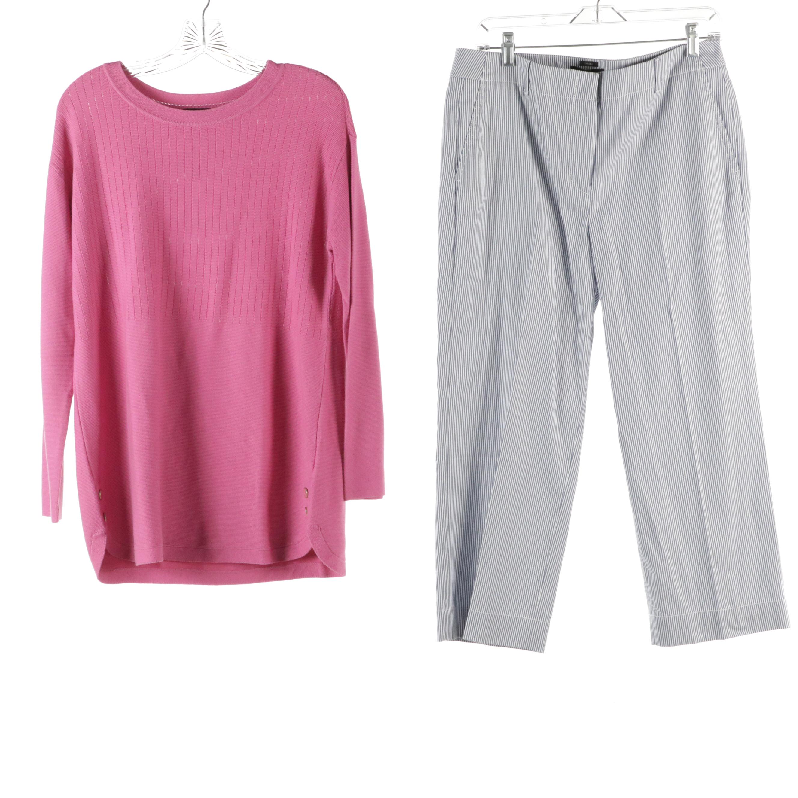 Talbots Pink Linen and Navy Blue Blazers, "Chelsea" Pants, Sweater and More