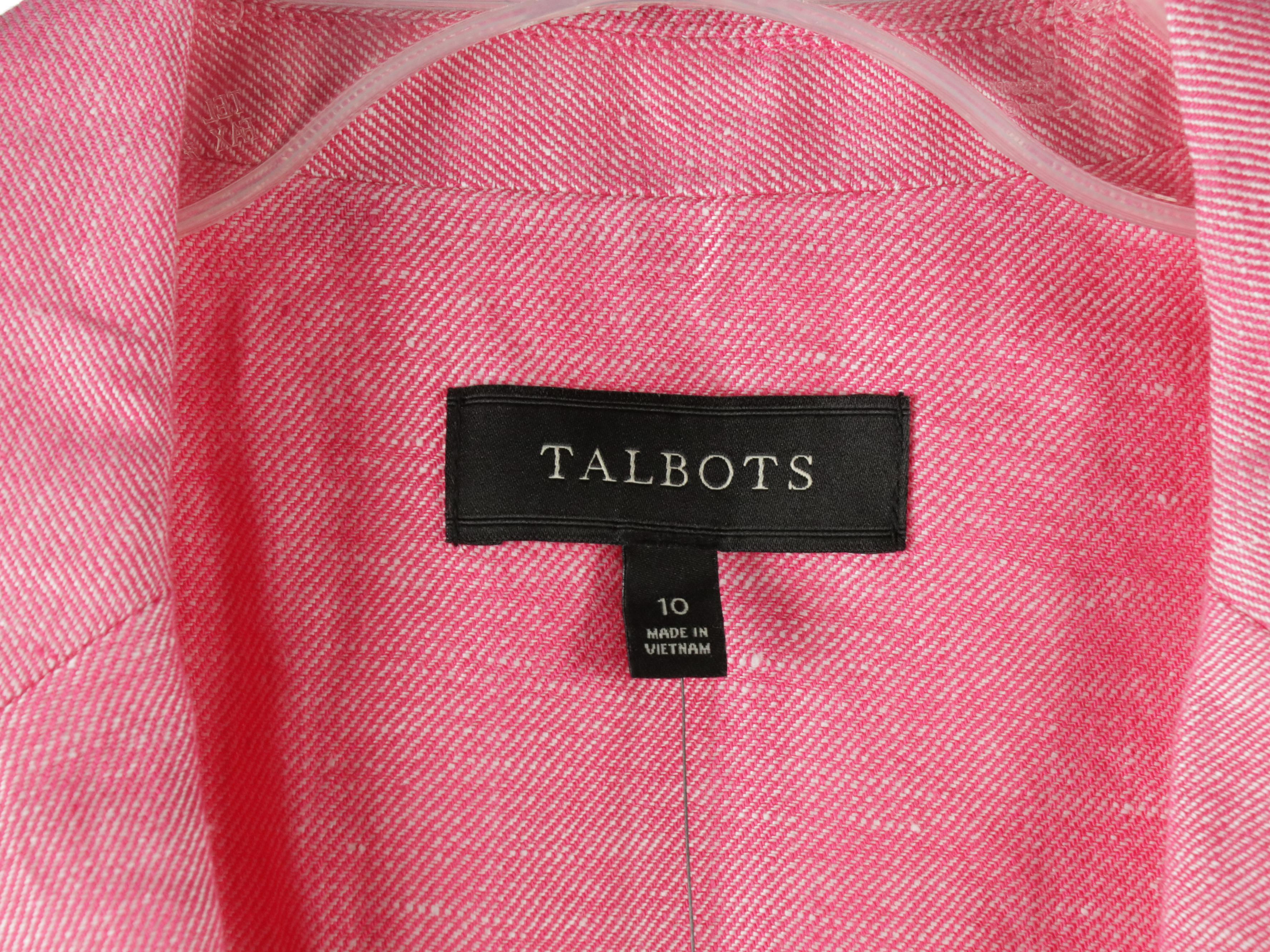 Talbots Pink Linen and Navy Blue Blazers, "Chelsea" Pants, Sweater and More