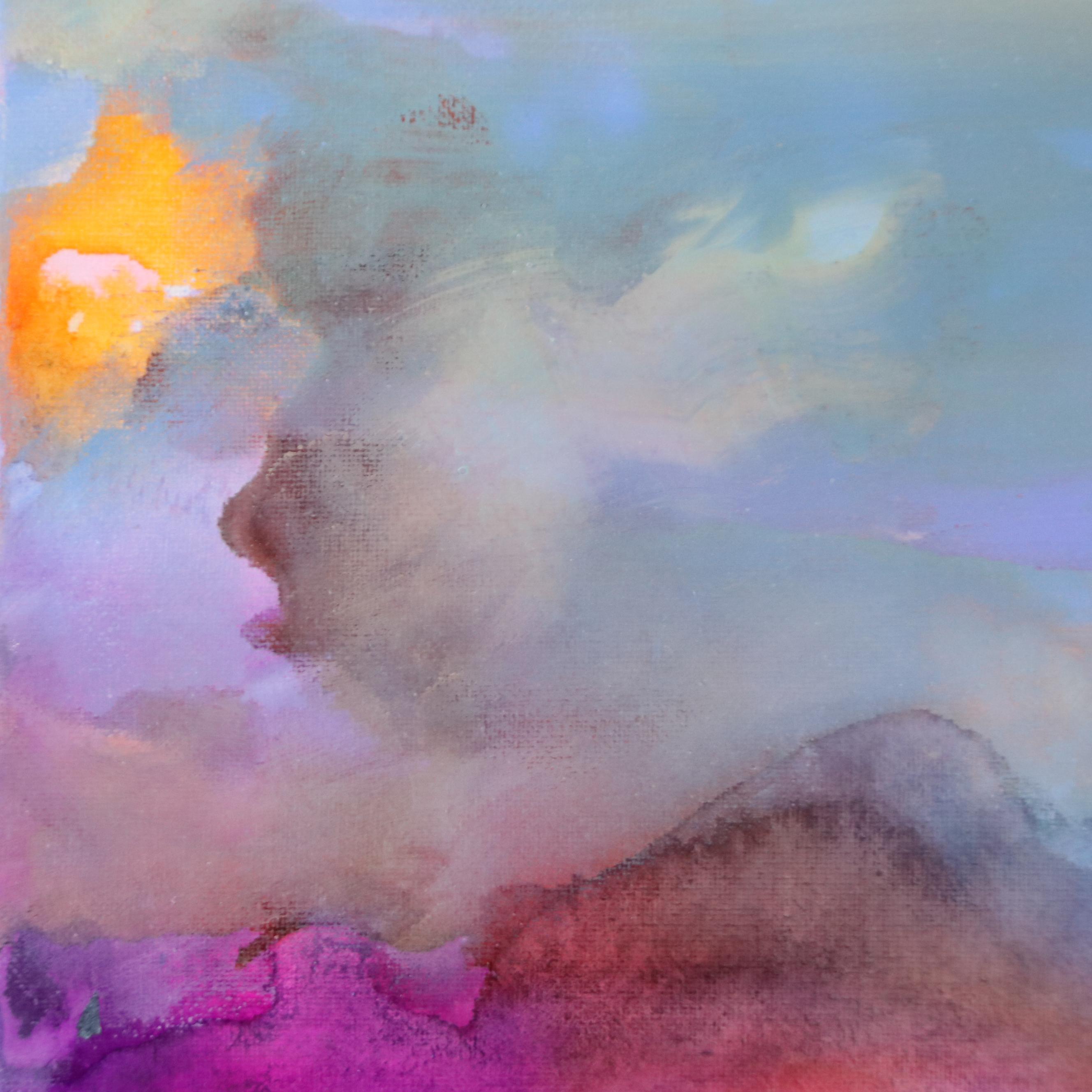 Milagros Pongo Mixed Media Painting "Itaca's Way," 21st Century