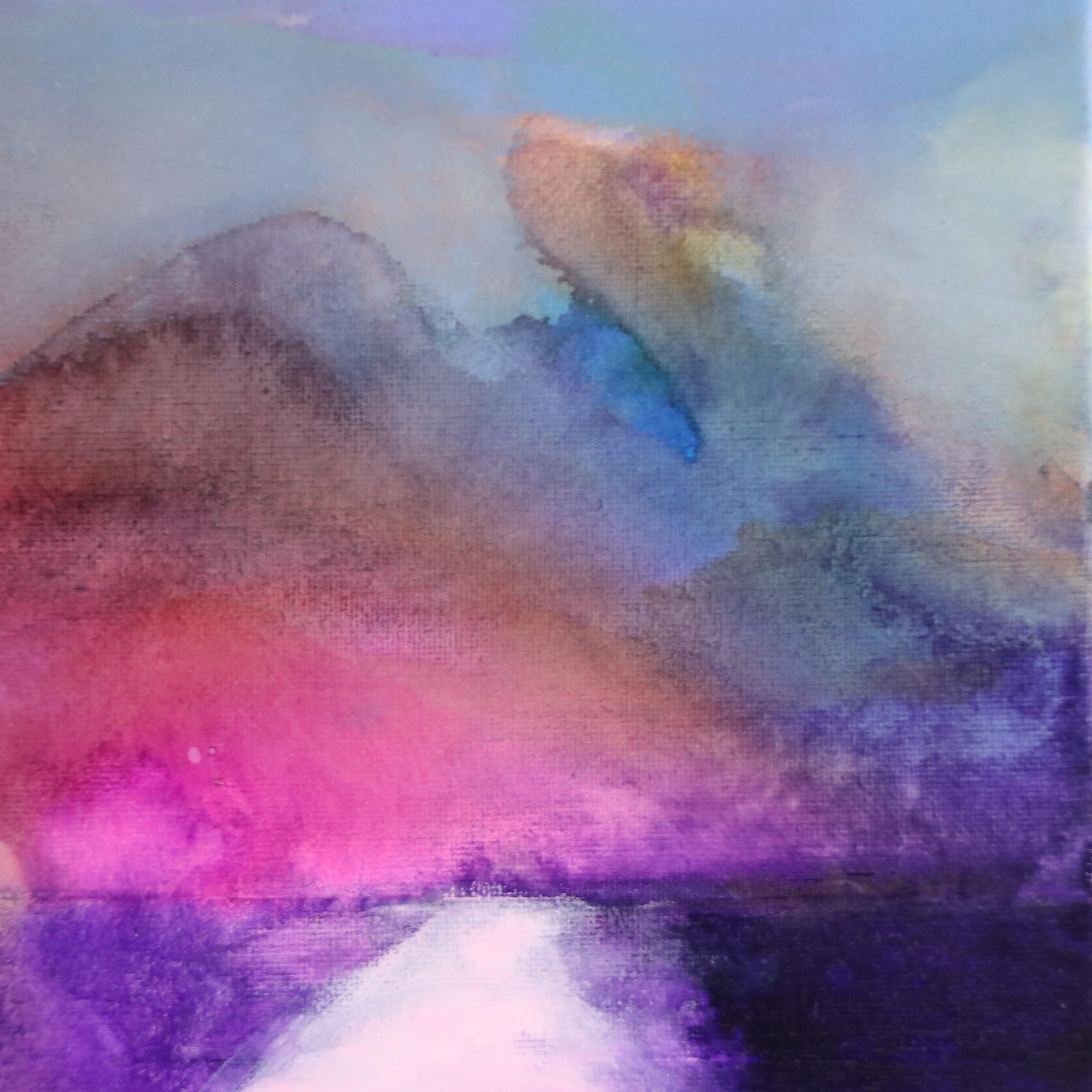 Milagros Pongo Mixed Media Painting "Itaca's Way," 21st Century