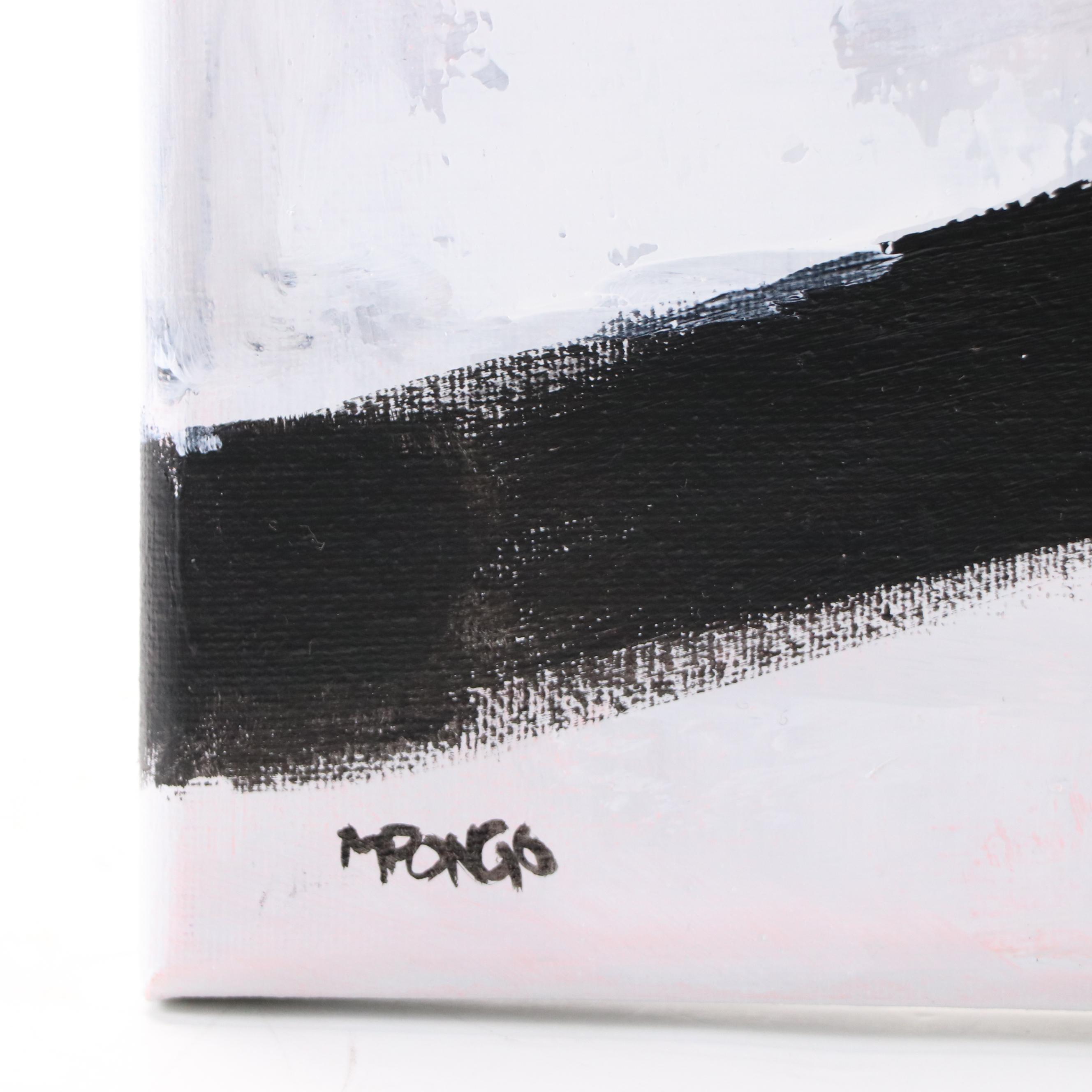 Milagros Pongo Mixed Media Painting "Minimalist," 21st Century