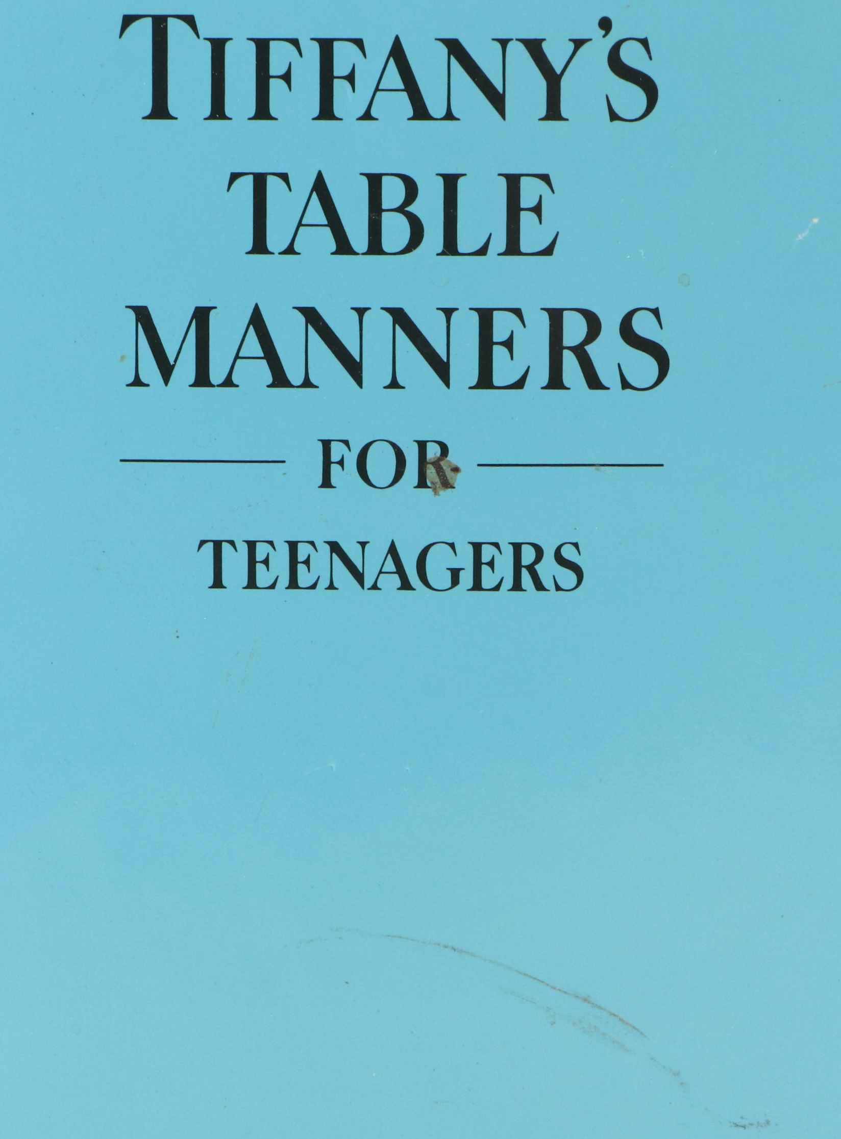 Illustrated "Tiffany's Table Manners for Teenagers" by Walter Hoving, 1989