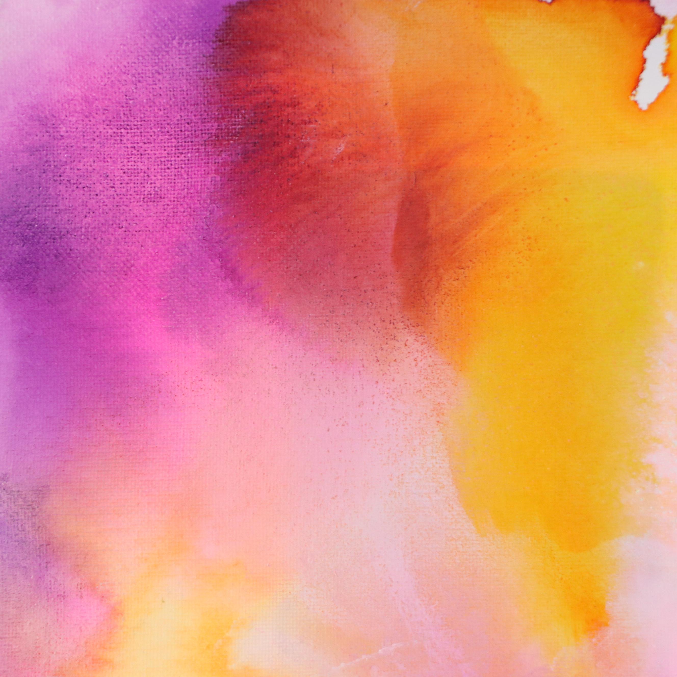 Milagros Pongo Mixed Media Painting "Marina," 21st Century