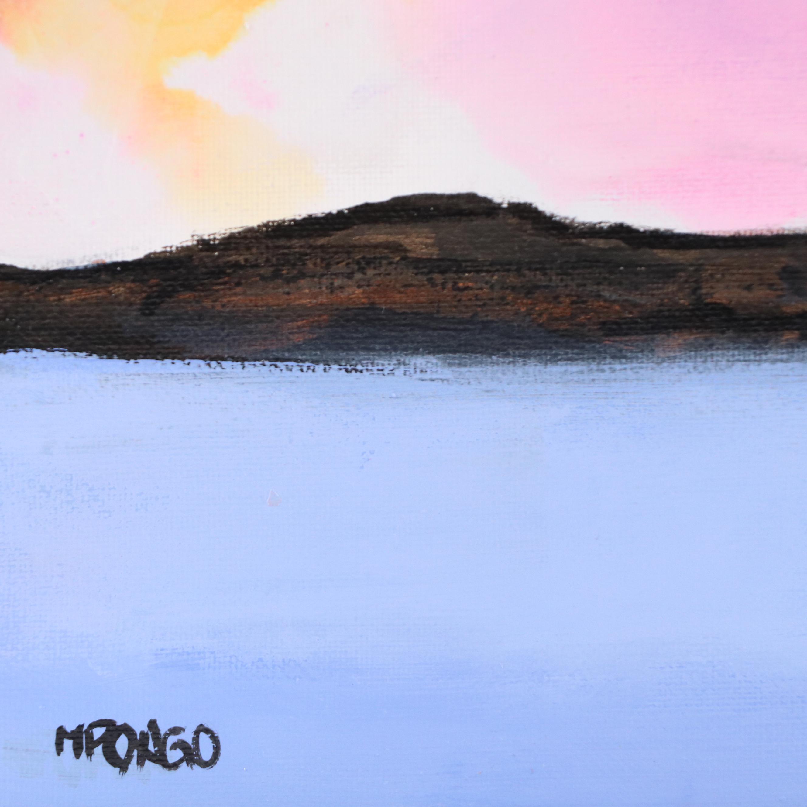 Milagros Pongo Mixed Media Painting "Marina," 21st Century