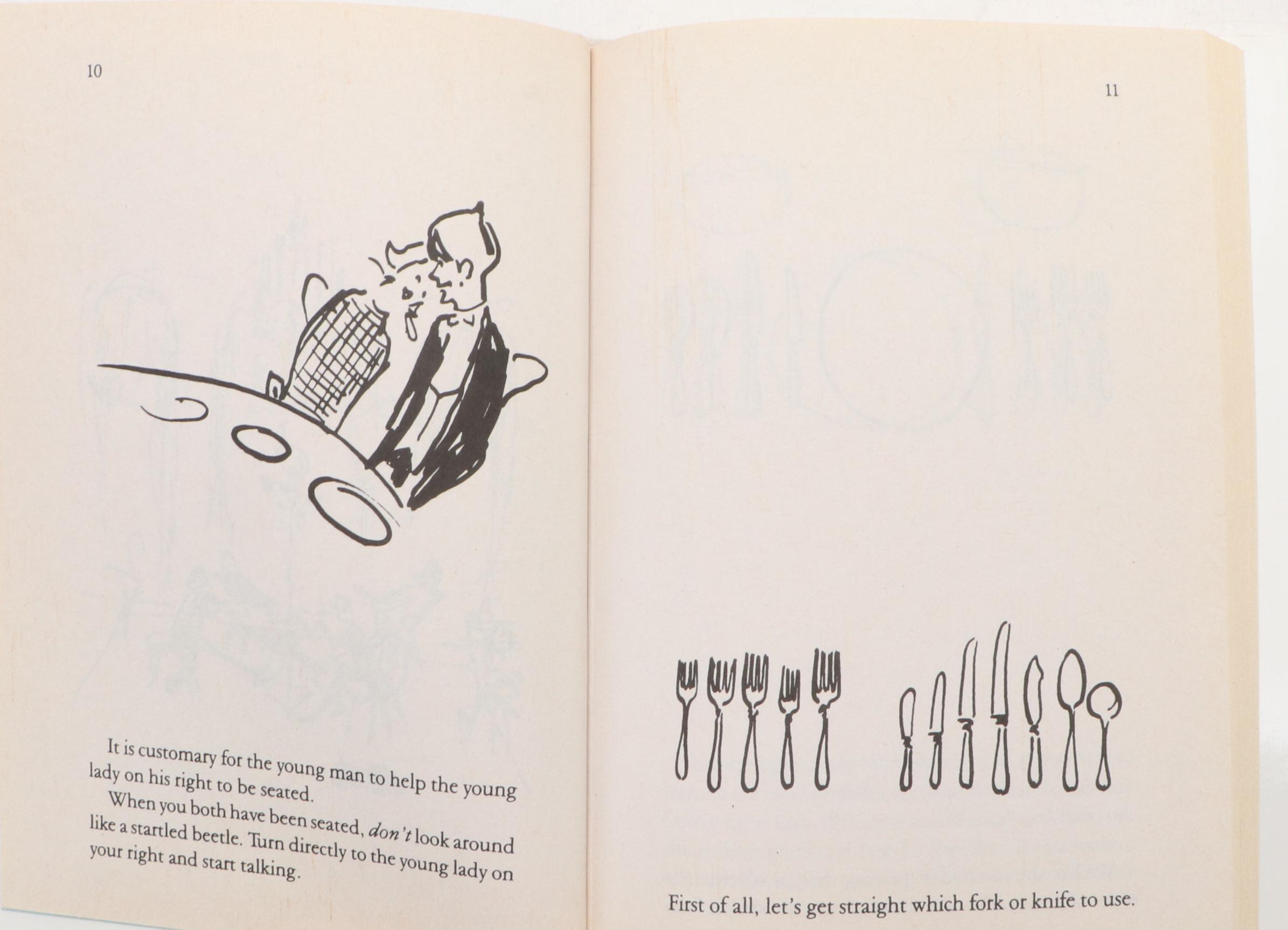 Illustrated "Tiffany's Table Manners for Teenagers" by Walter Hoving, 1989