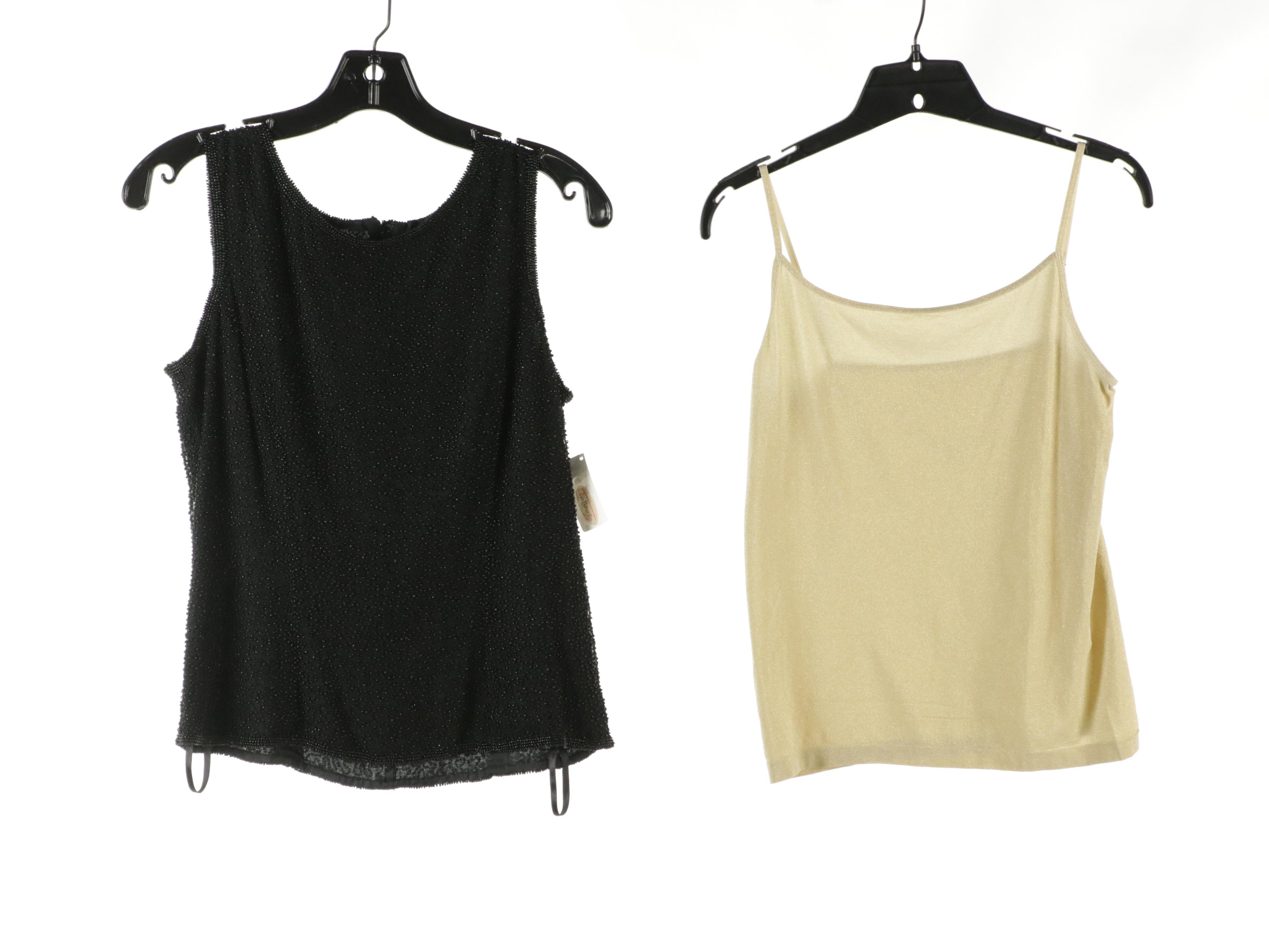 Talbots Beaded Silk Sleeveless Blouse, Linen Blend Cardigan, Blouses and More