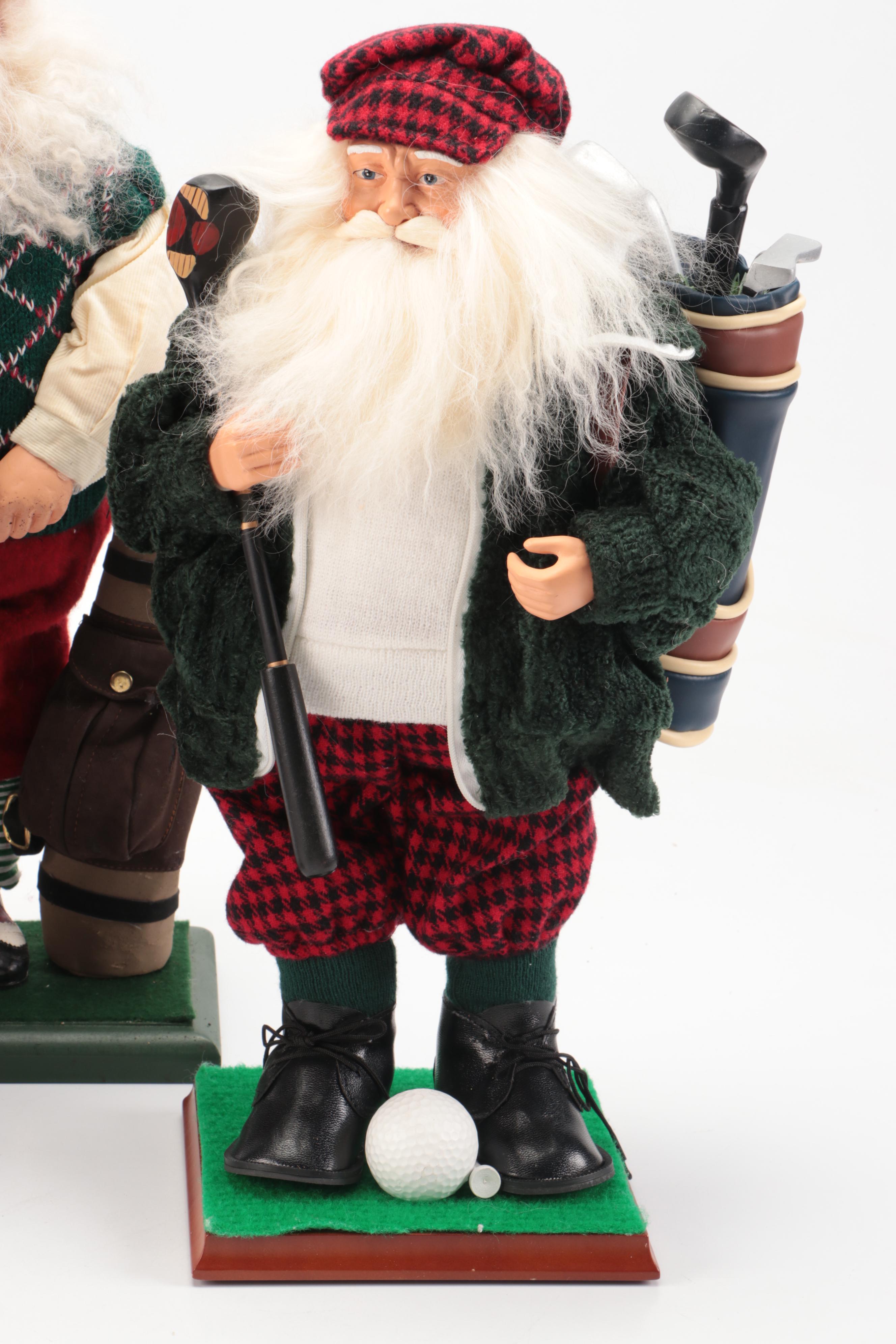 Golfing with Other Santa Claus Figurines