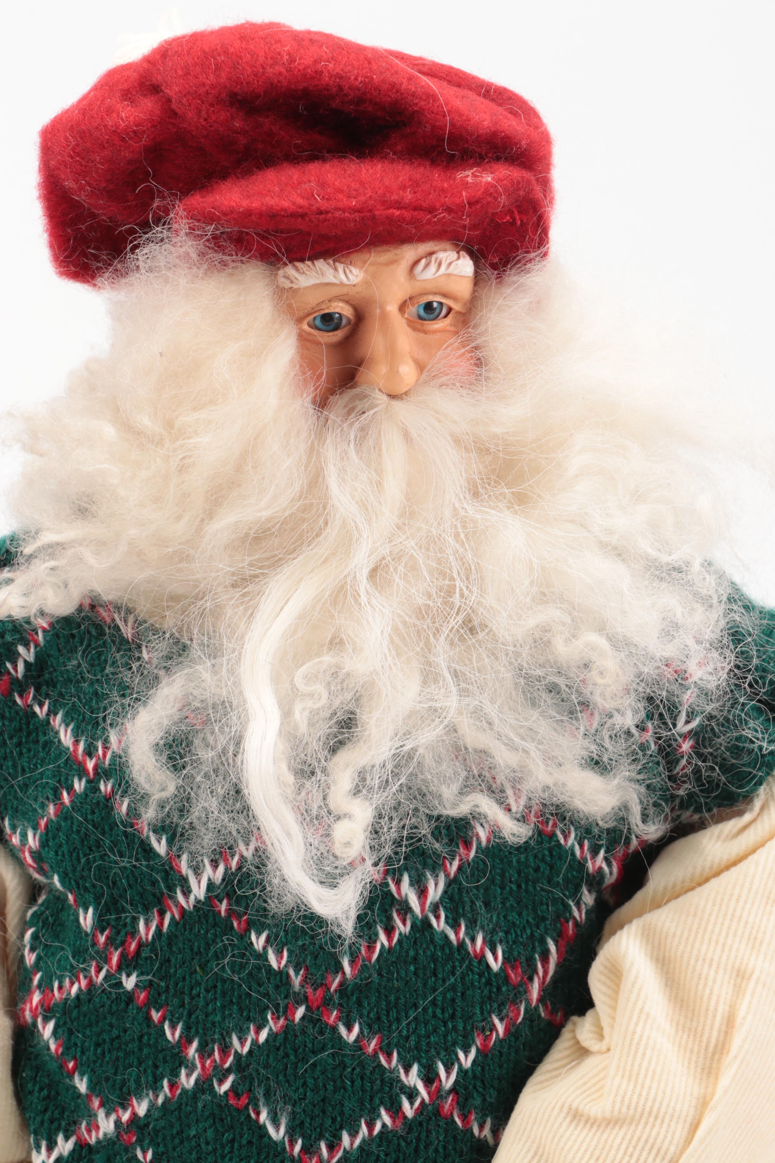 Golfing with Other Santa Claus Figurines