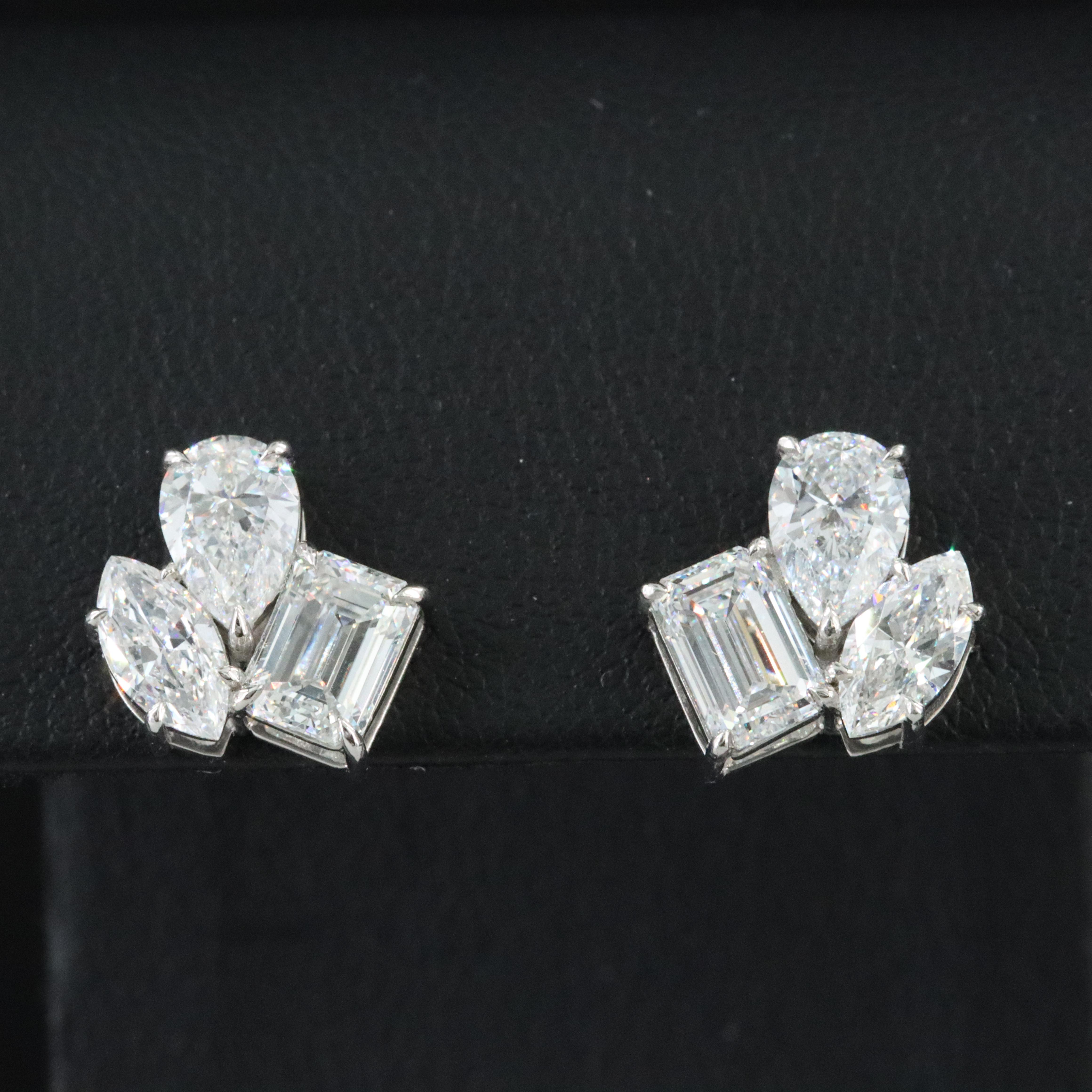 Platinum 3.34 CTW Lab Grown Diamond Earrings