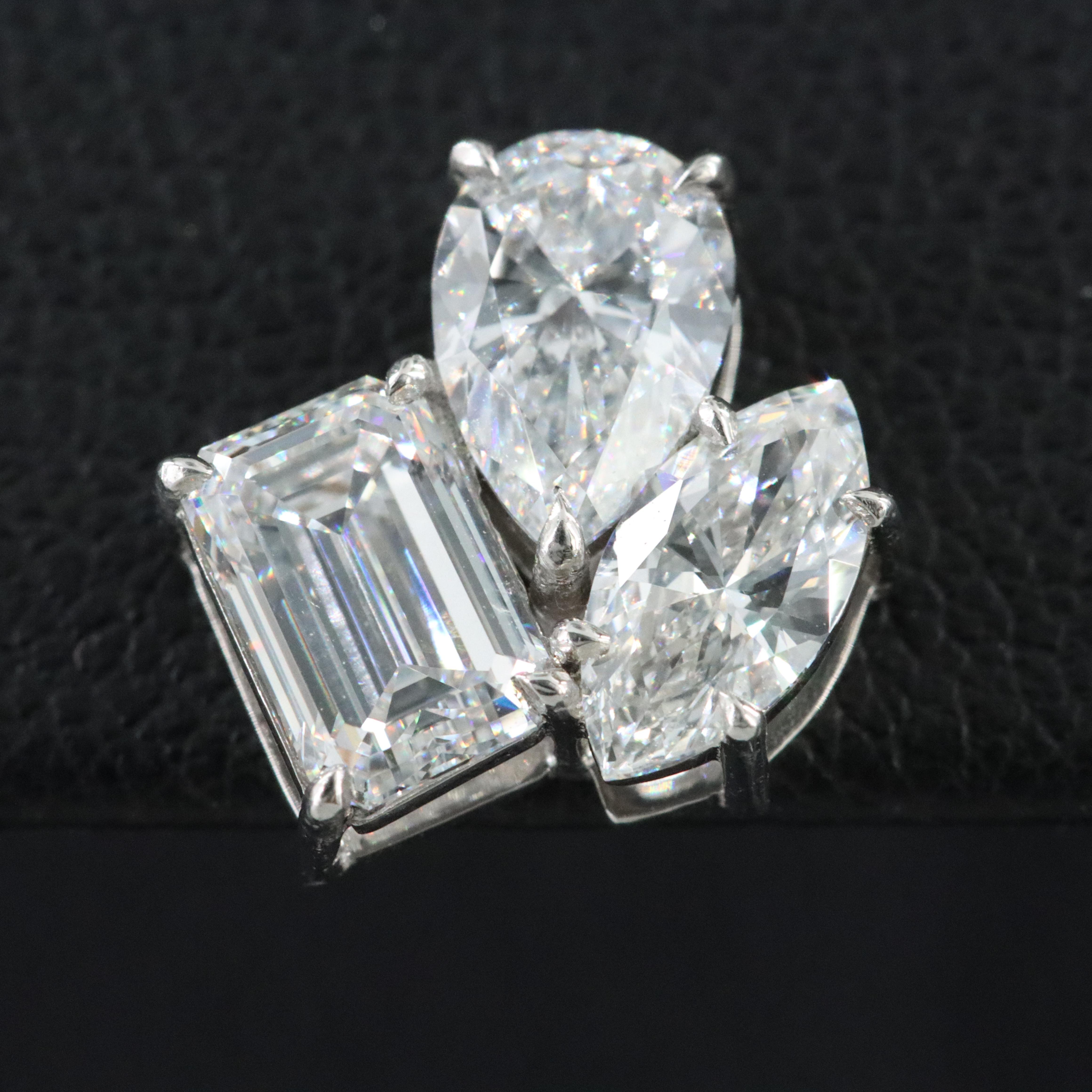 Platinum 3.34 CTW Lab Grown Diamond Earrings