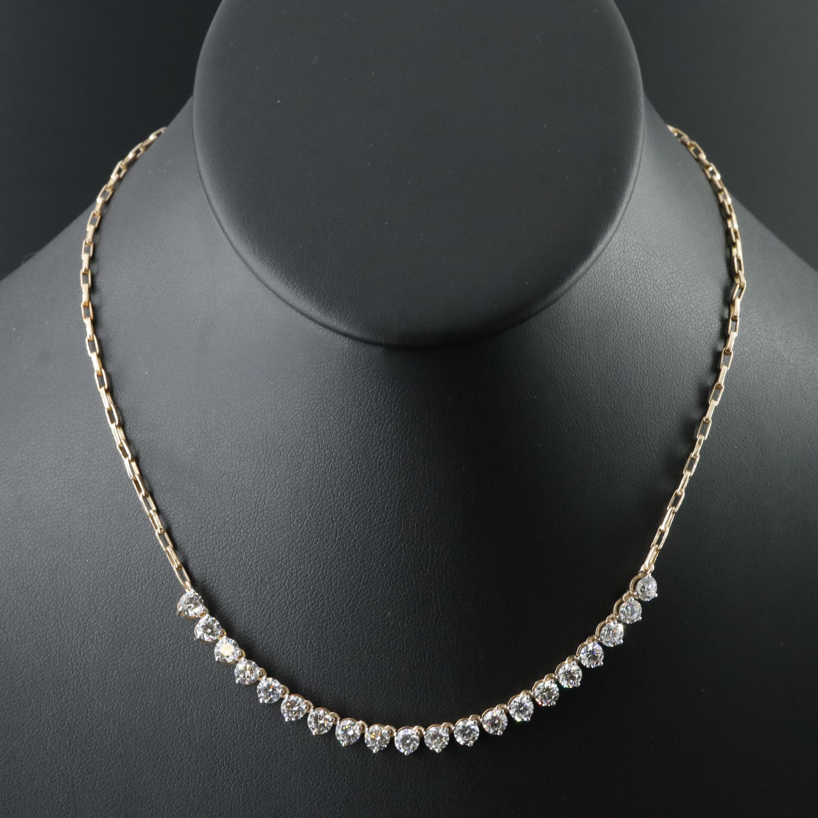 14K 4.99 CTW Lab Grown Diamond Necklace