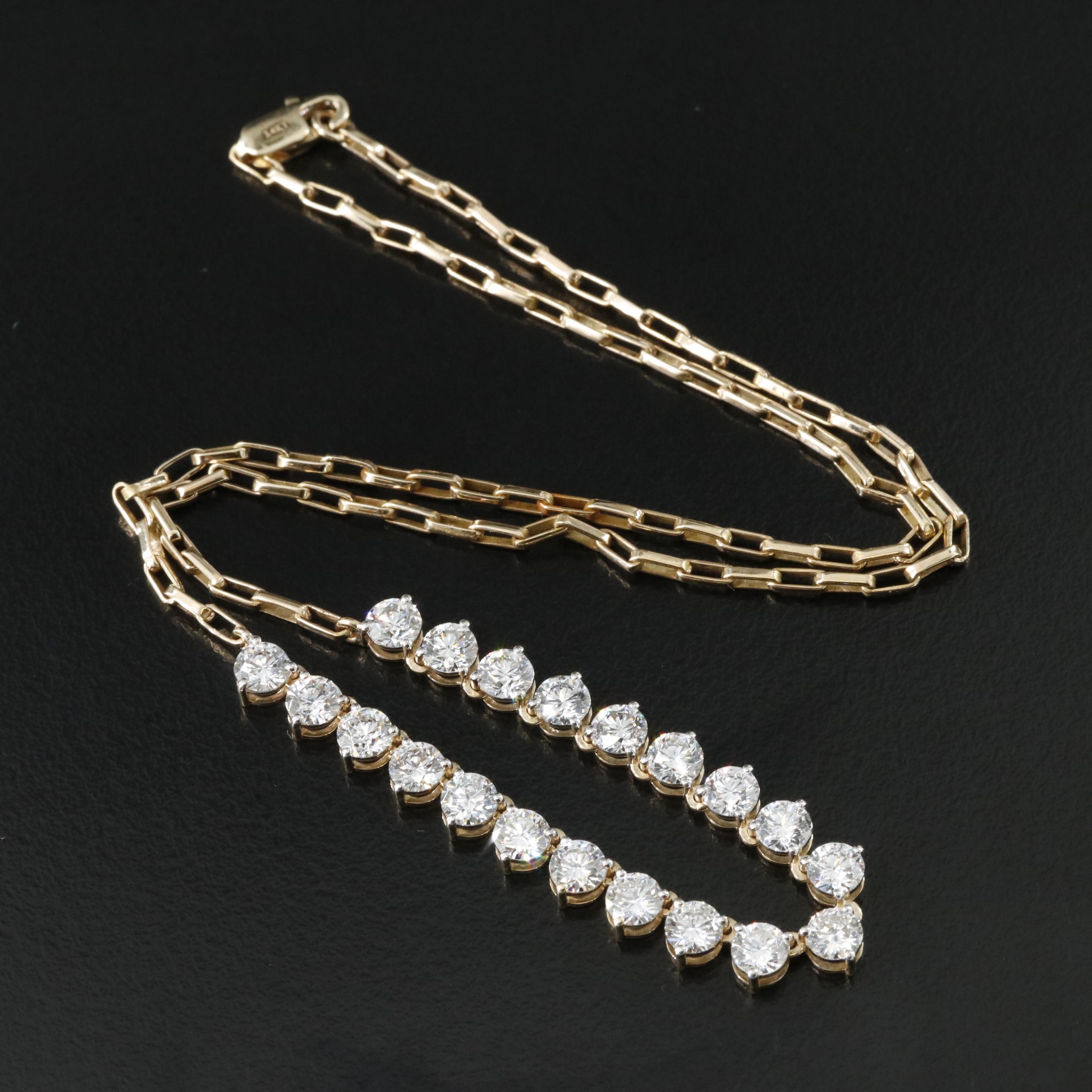14K 4.99 CTW Lab Grown Diamond Necklace