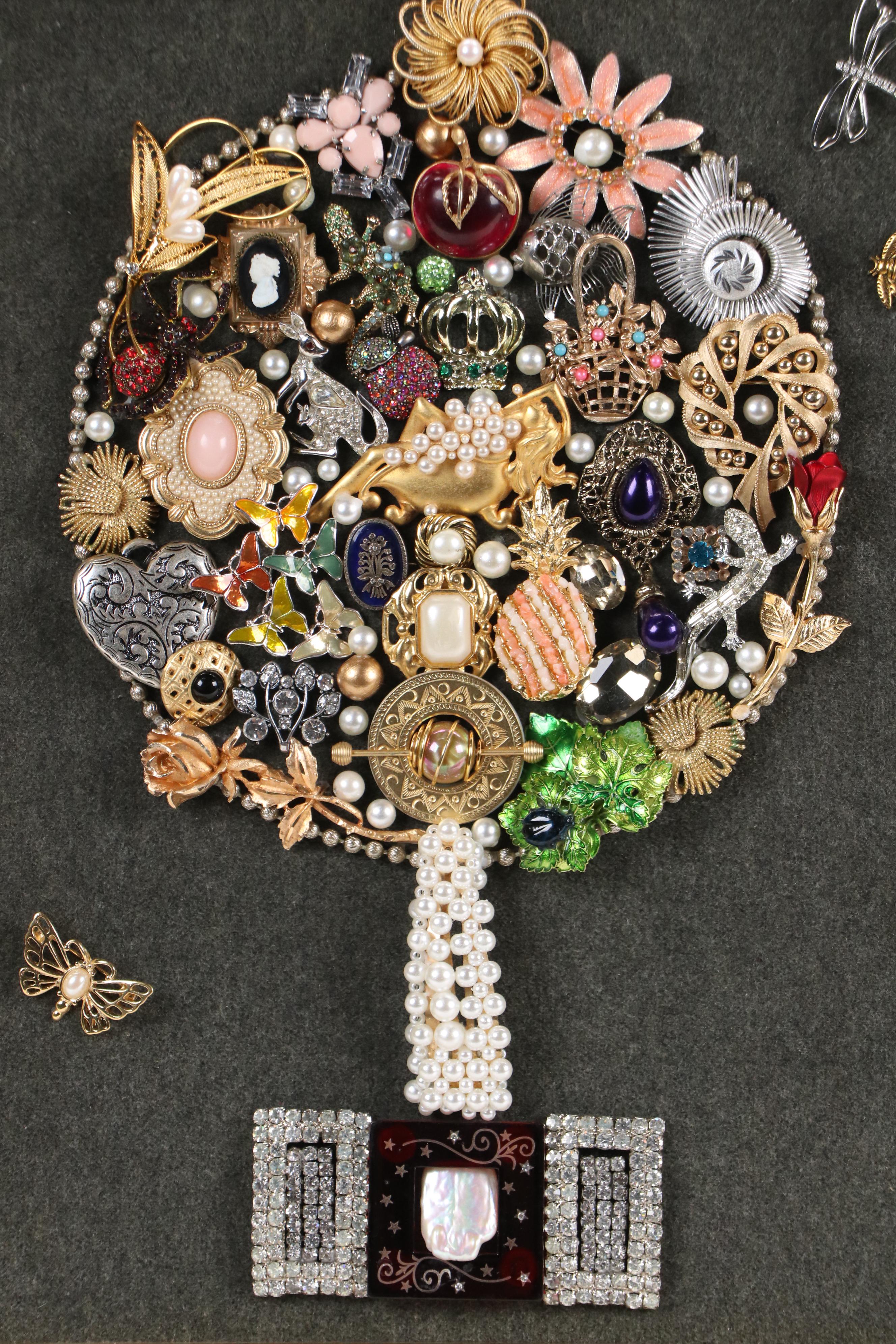Karen Pagán Jewelry Art Collage of Tree, 2024