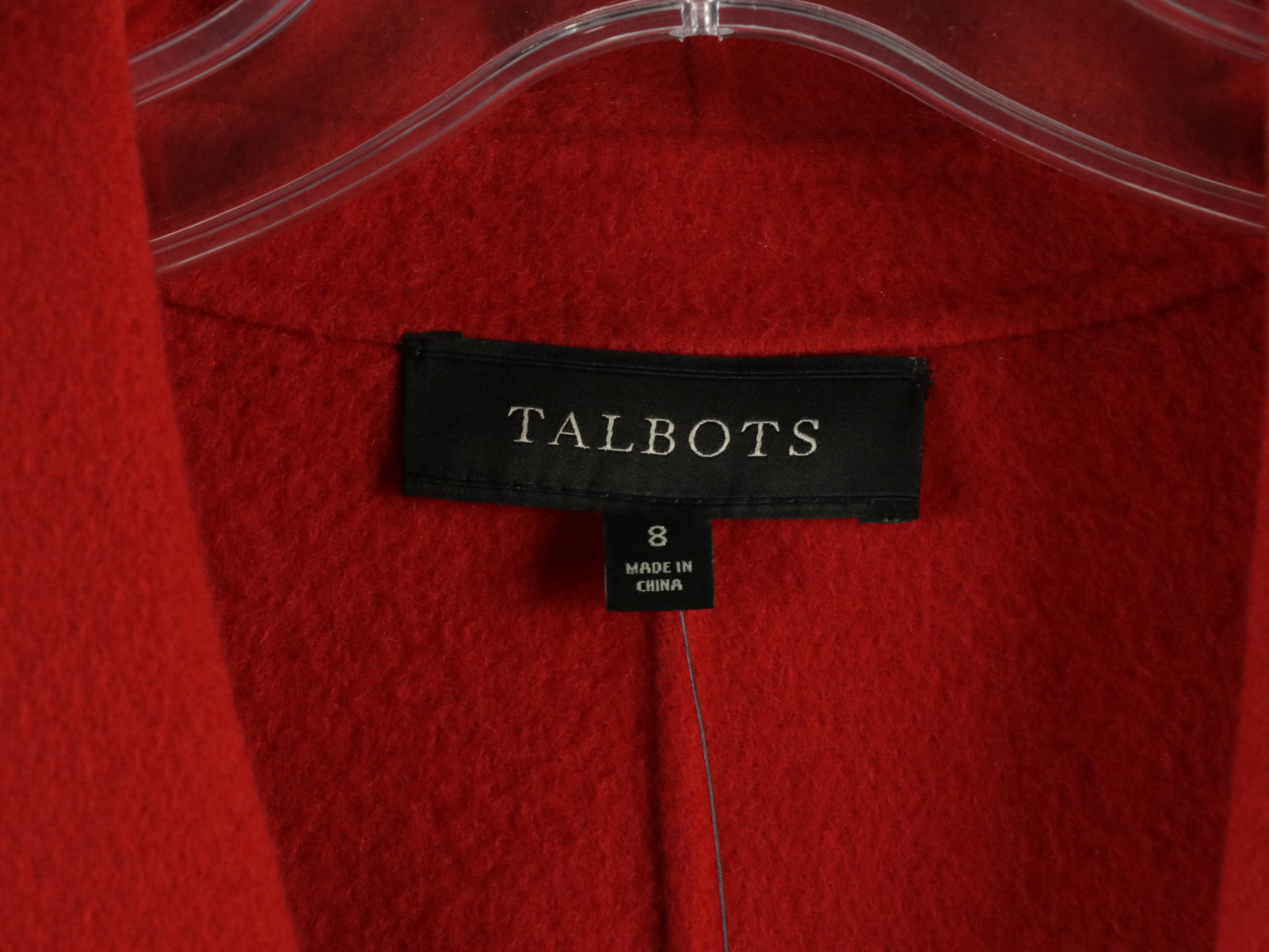 Talbots Printed Wool Sweater, Red and Blue Wool Single-Button Blazers, With Tags
