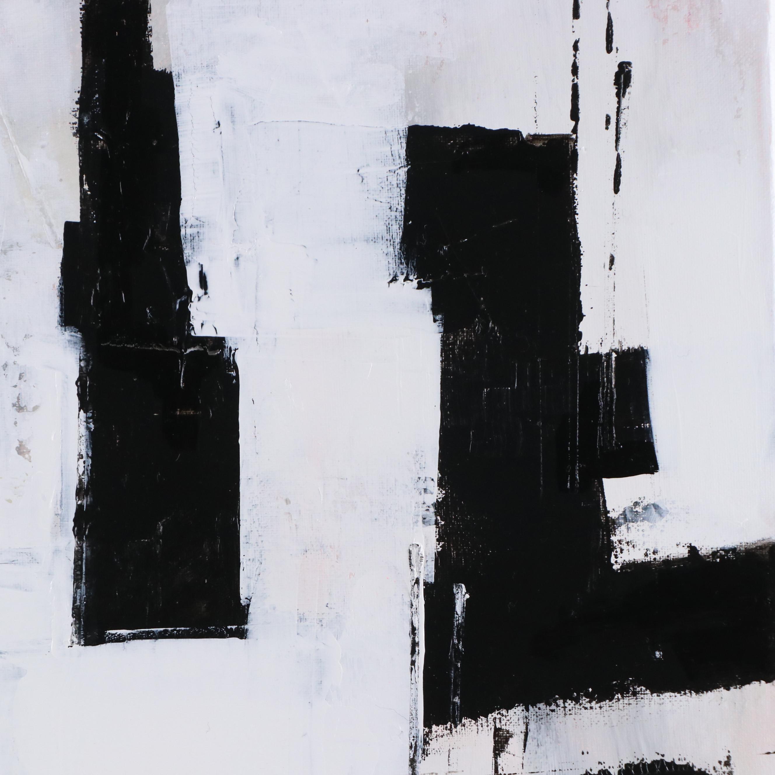 Milagros Pongo Mixed Media Painting "Minimalist," 21st Century