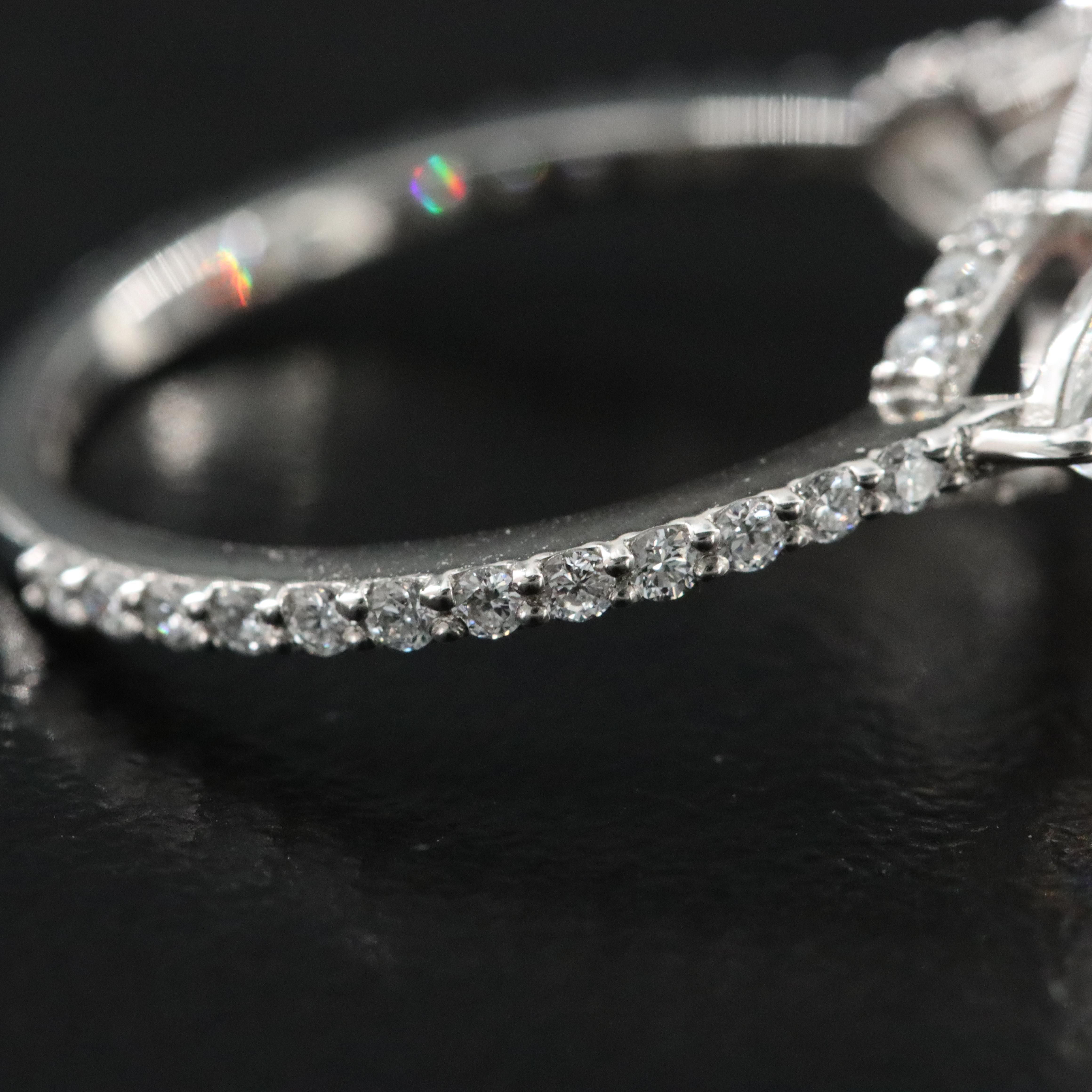 Platinum 3.91 CTW Lab Grown Diamond Ring with Fancy Pink Center and IGI Report