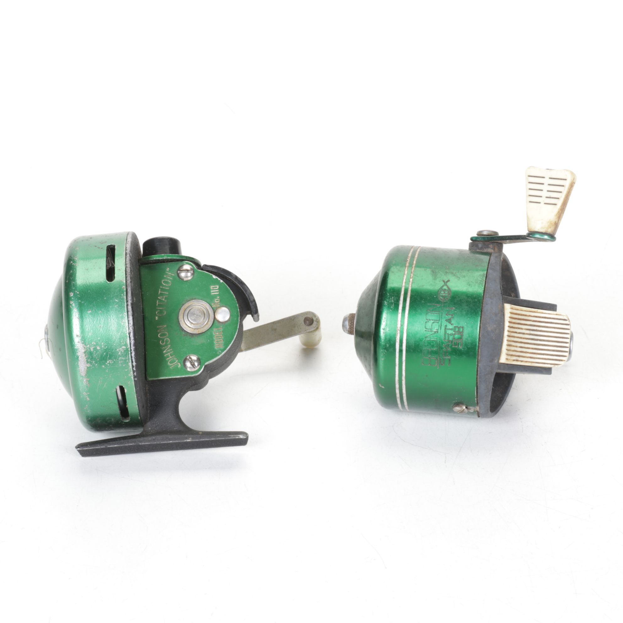 Six Vintage Fishing Reels with Pflueger, Garcia, and ABU