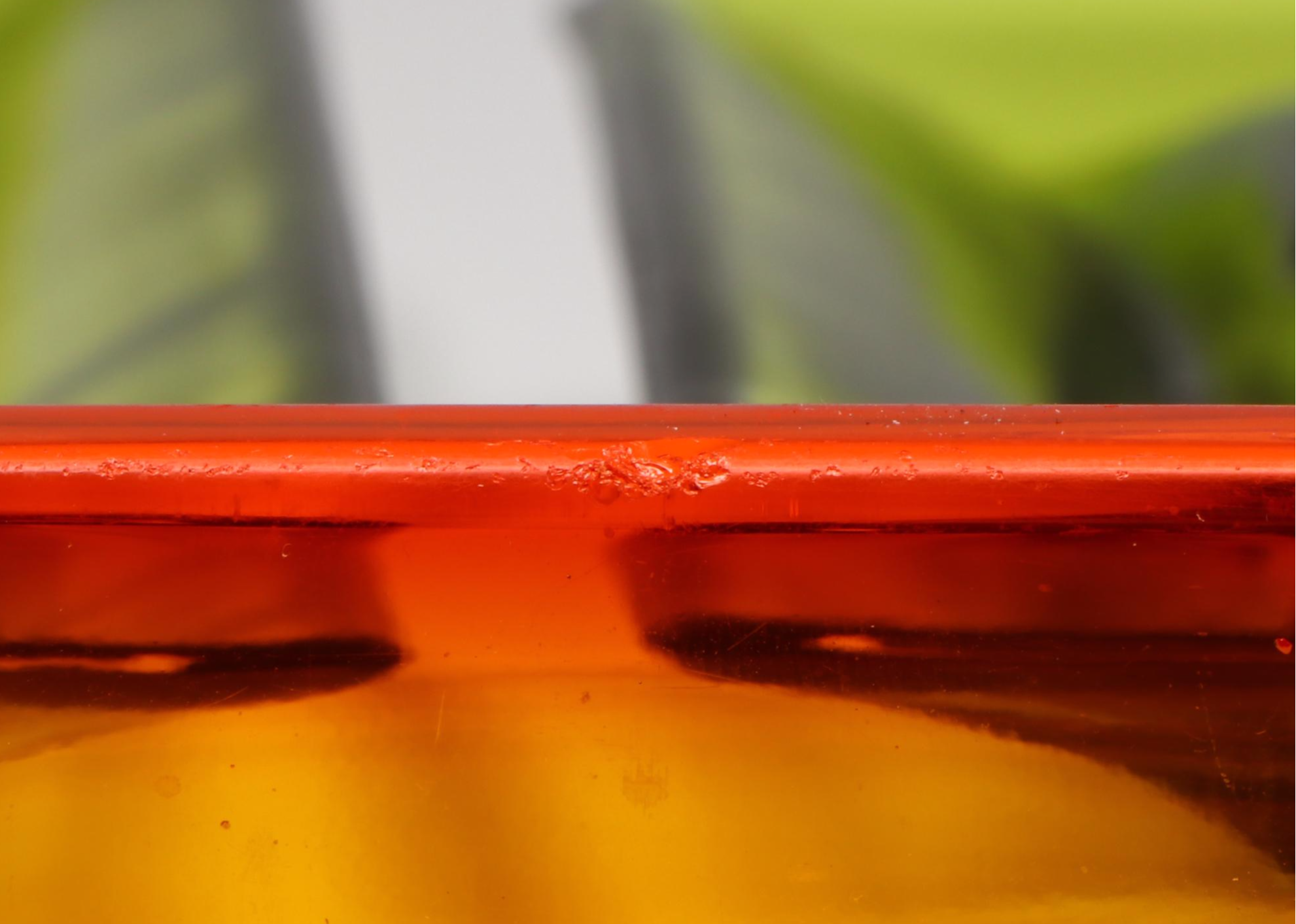 Viking Glass Persimmon and Avocado Green Square Ashtrays, Mid-20th Century
