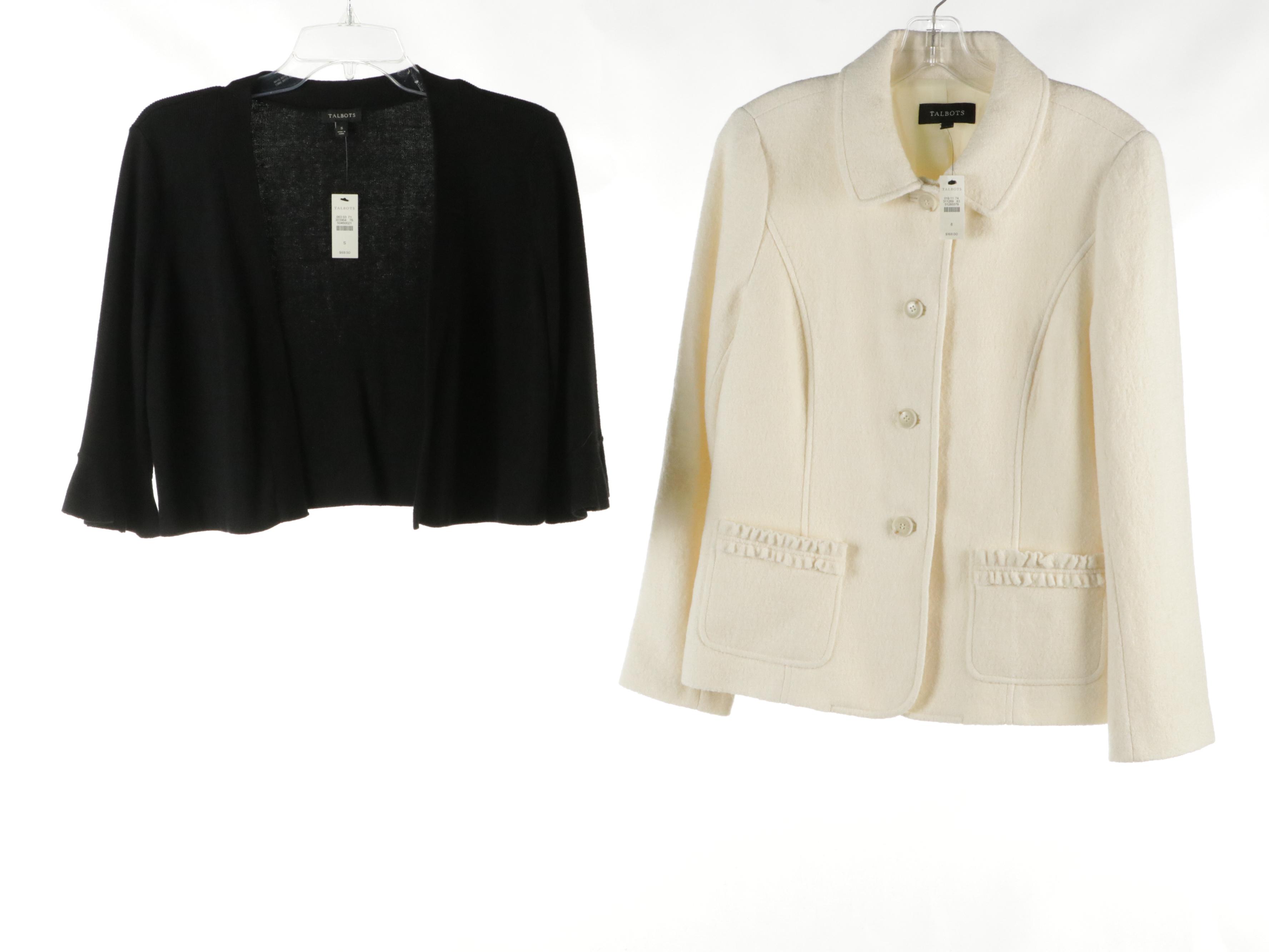 Talbots Merino Wool Open Cardigan, Wool Button-Front Jacket, Blazer & More W Tag