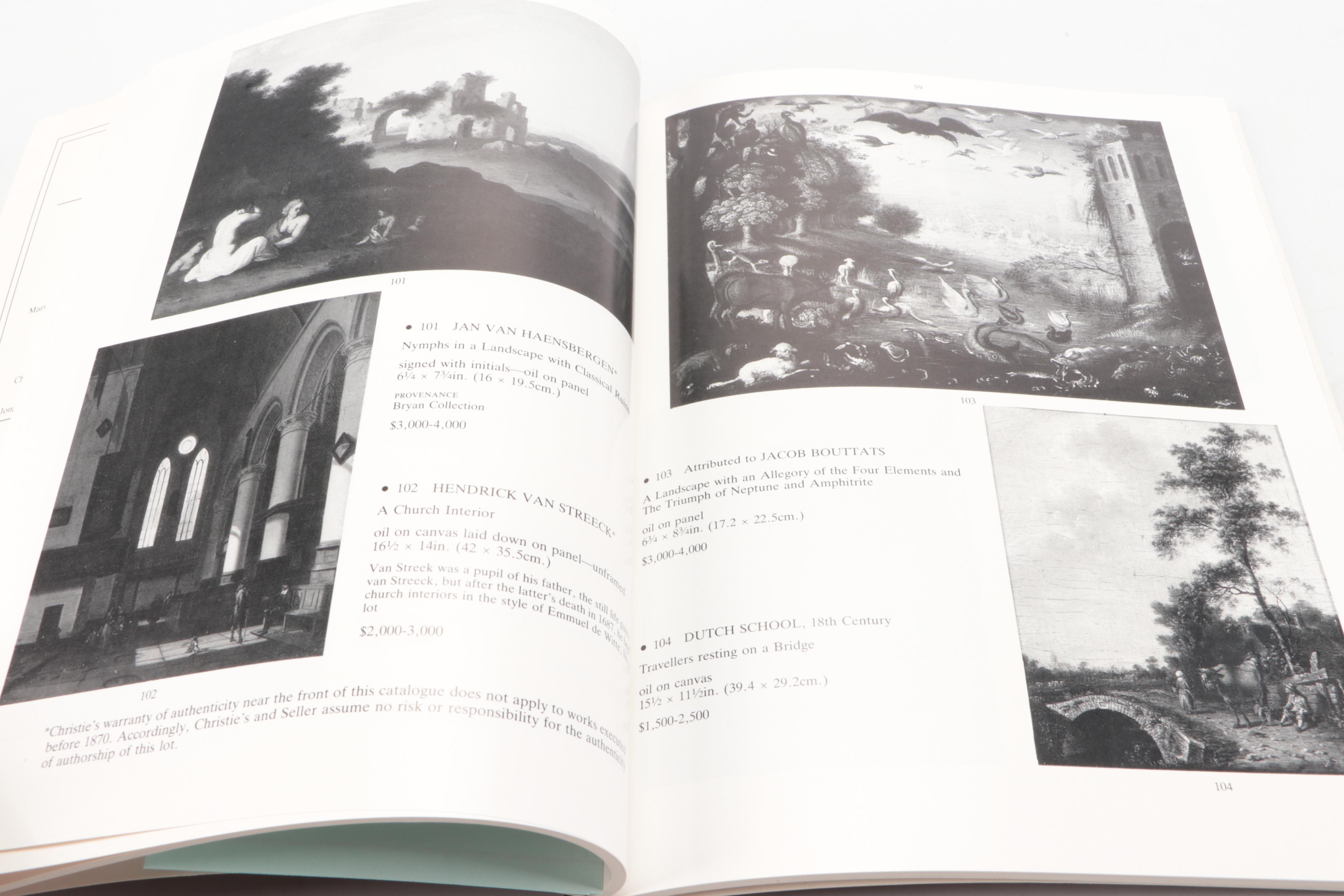 Christie's Old Master Paintings and Drawings Auction Catalogs, Late 20th Century