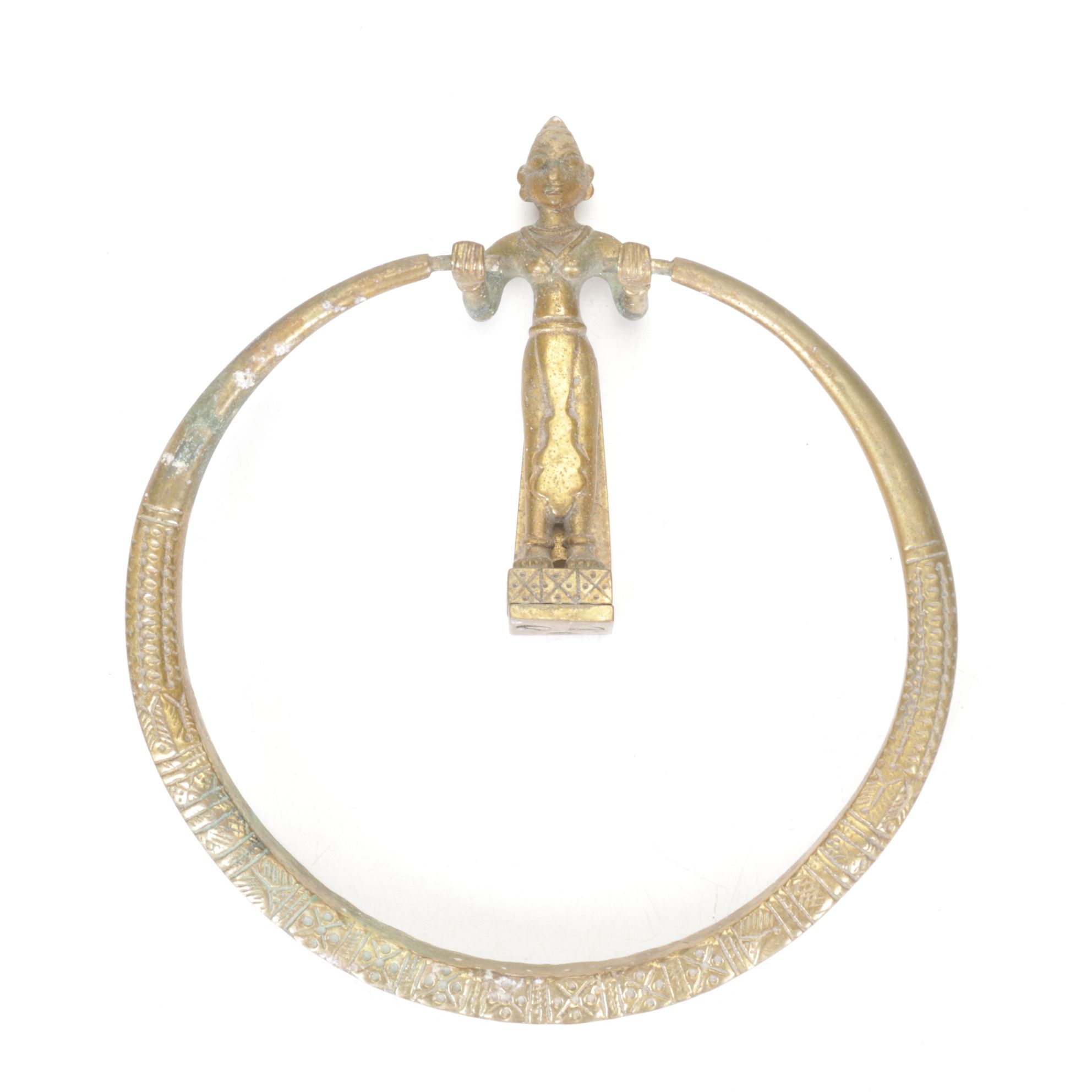 Indian Brass Figural Door Knocker