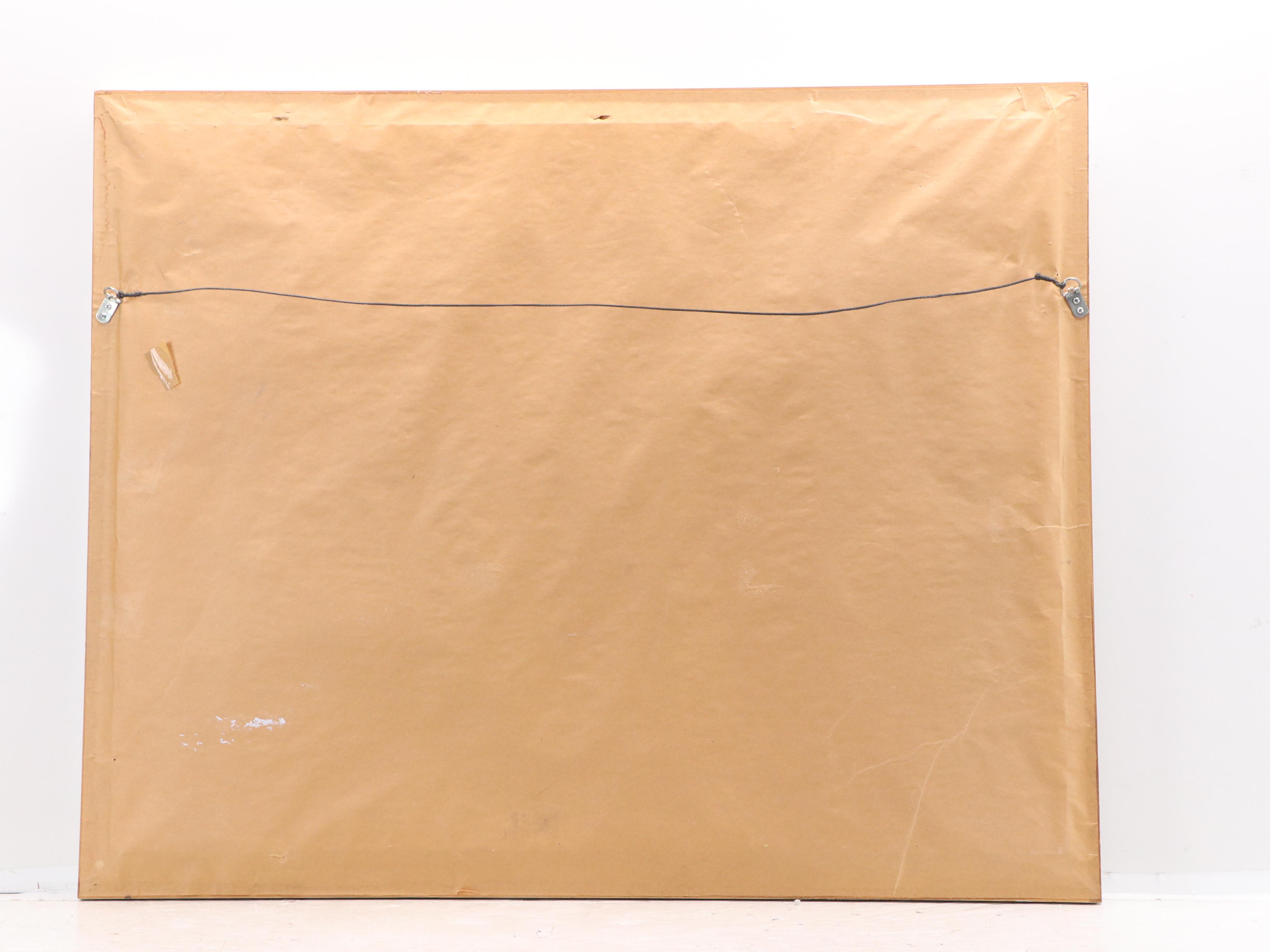 Marcus R. Tucker Mixed Media Textile Art of White Flowers, 20th Century