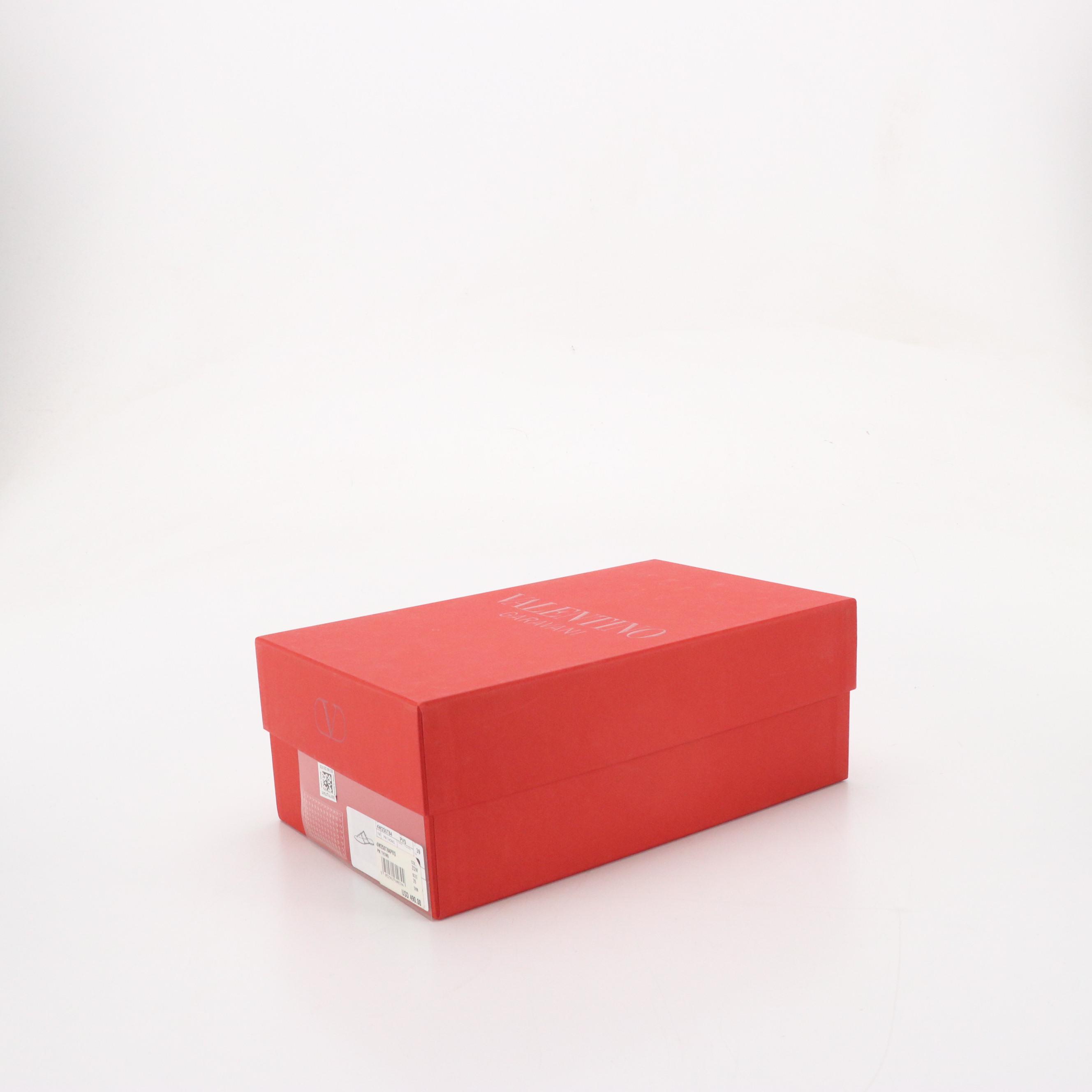 Valentino Garavani Rockstud PM Thong Sandals in PVC with Box