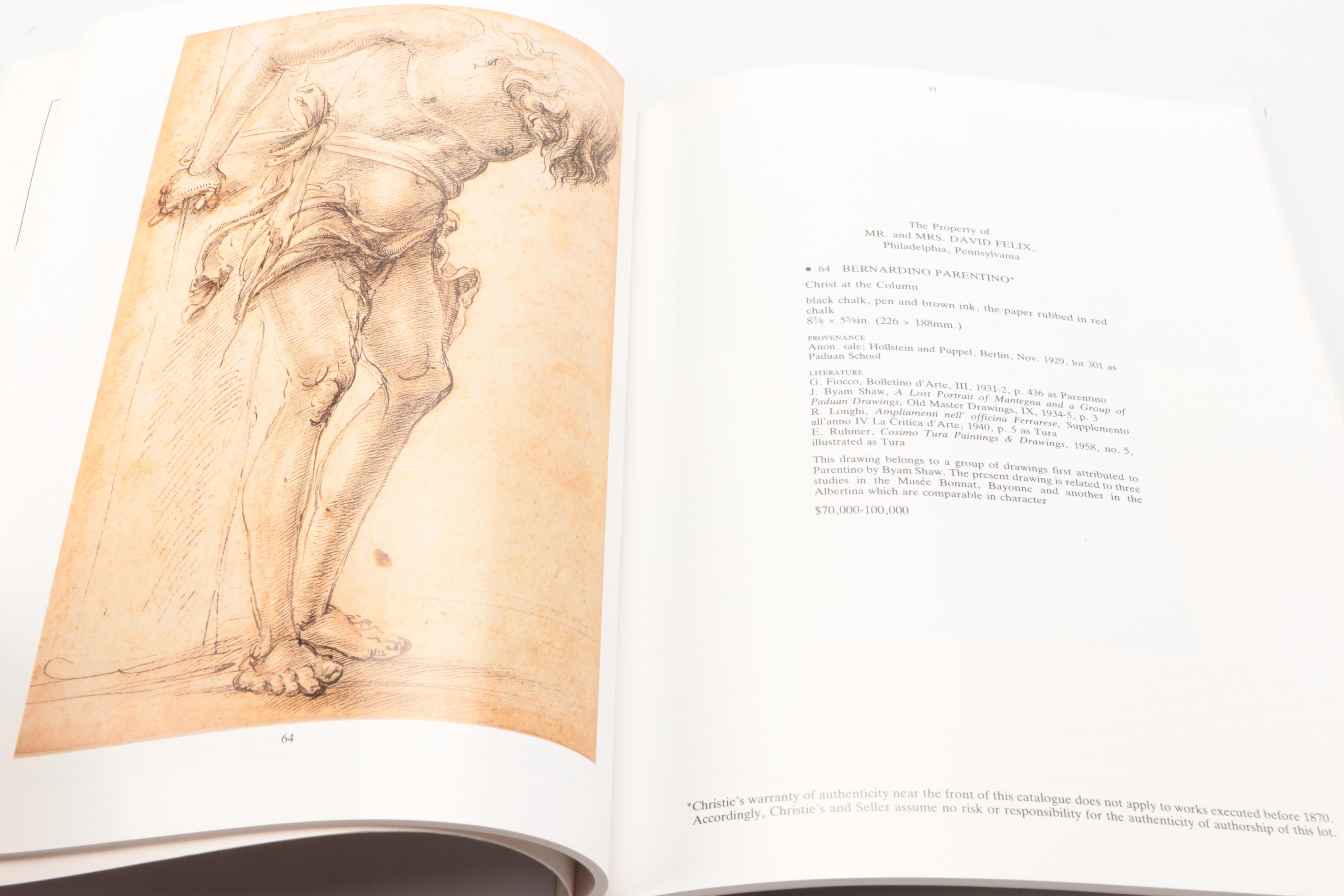 Christie's Old Master Paintings and Drawings Auction Catalogs, Late 20th Century