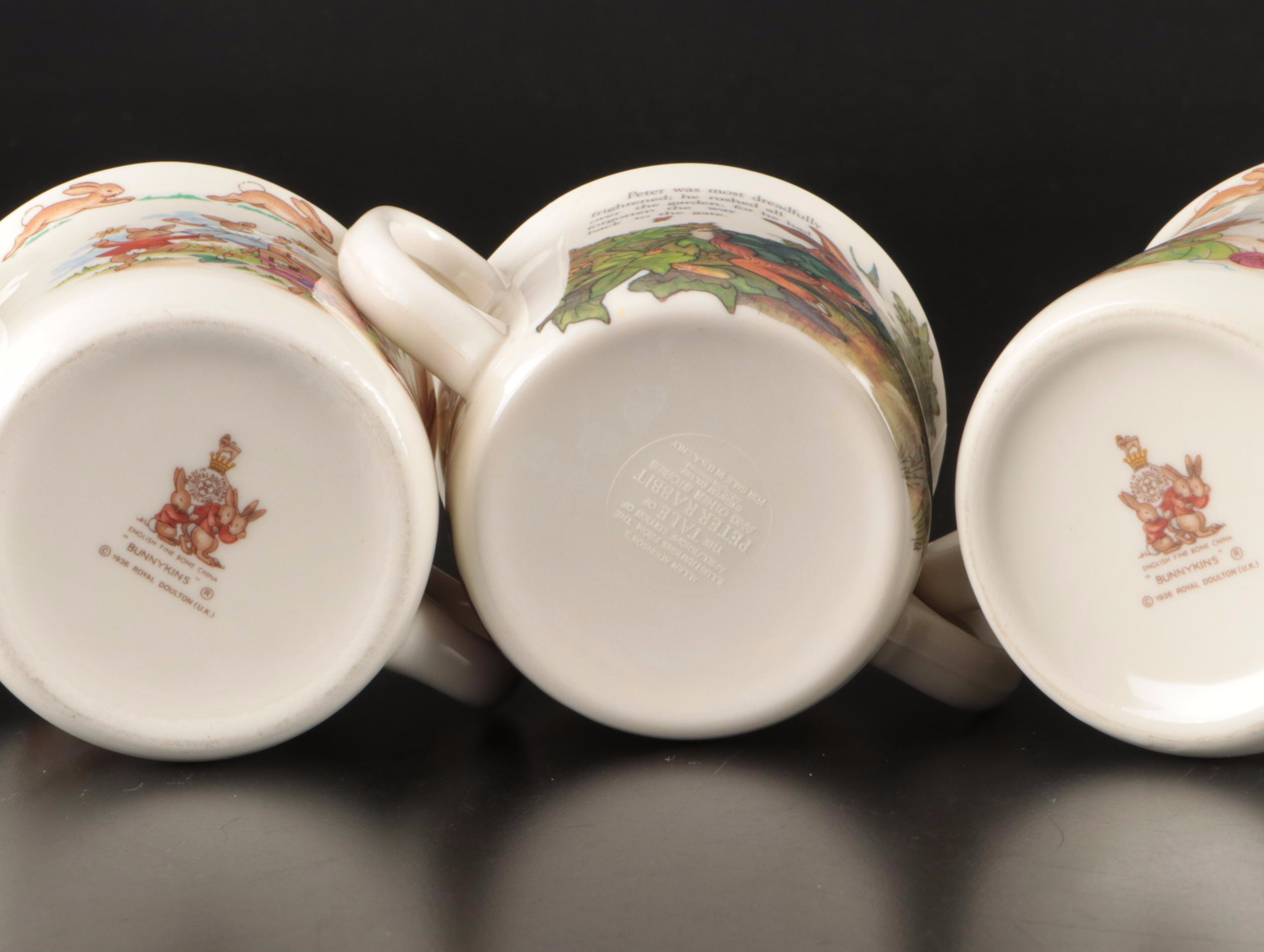 Royal Doulton "Bunnykins" and Tempest Co. "Peter Rabbit" Children's Dinnerware