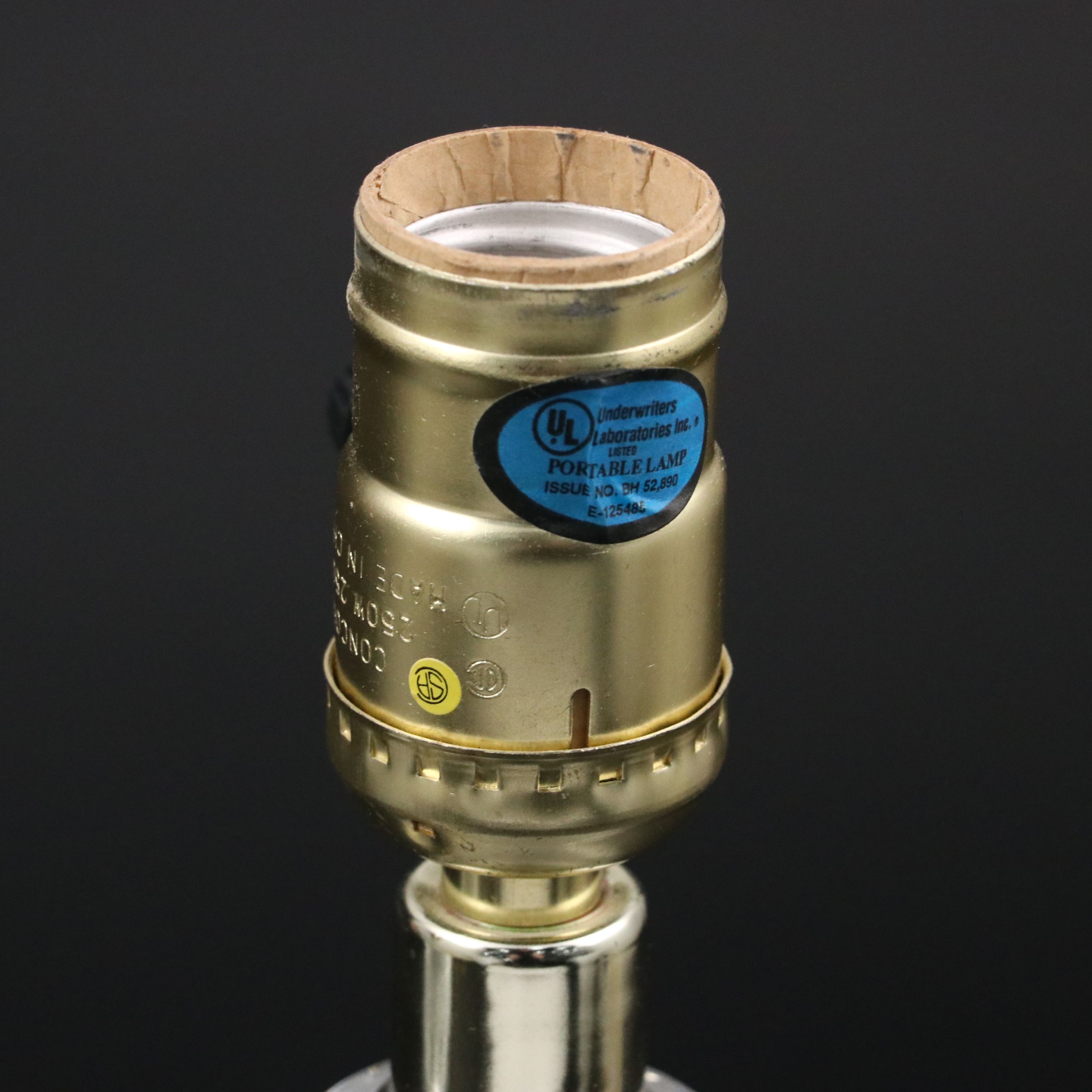 Pair of Glass Vase Accent Lamps with Pleated Bell Shades