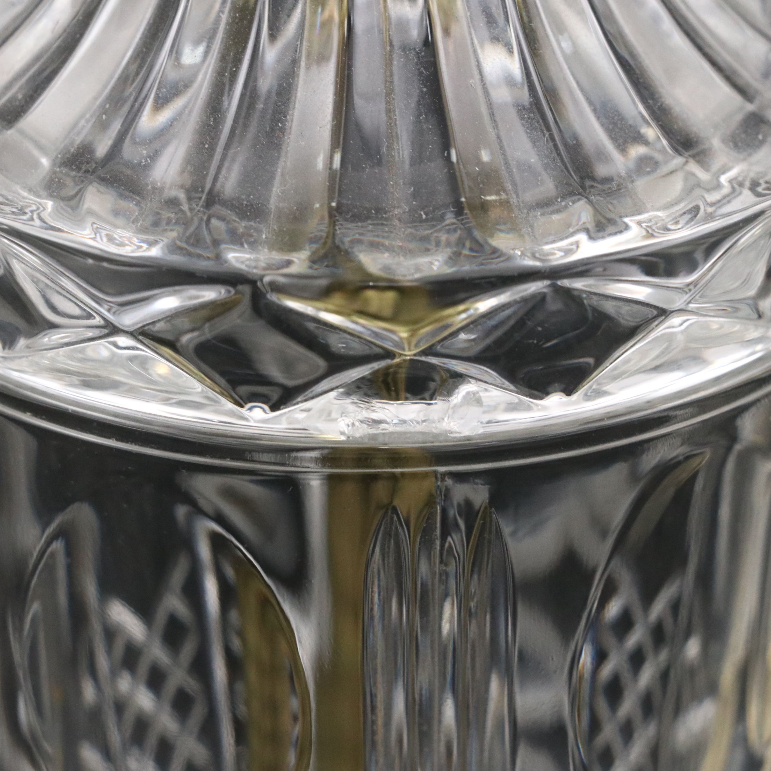 Pair of Glass Vase Accent Lamps with Pleated Bell Shades