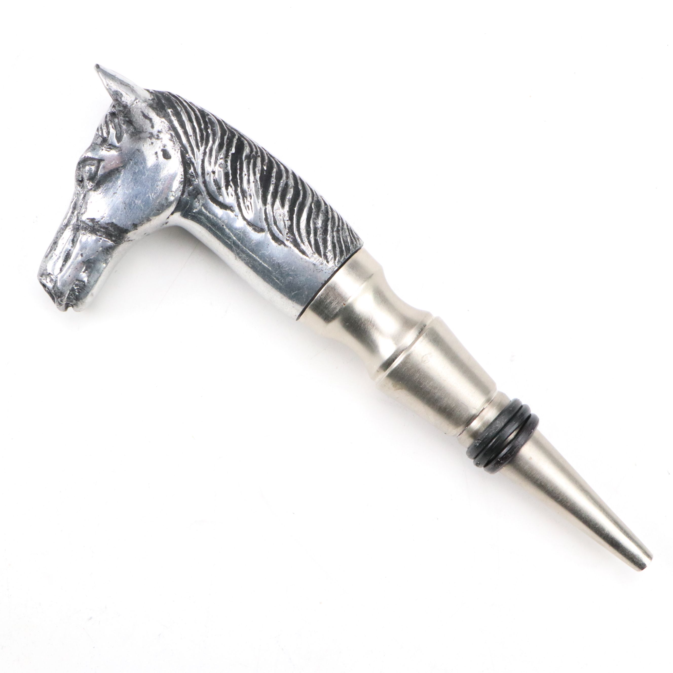 Metal Horse Weather Vane Remnant with Wood Serving Board and Other Bar Tools