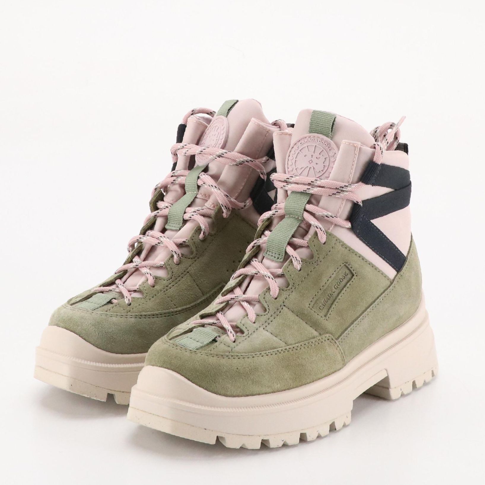 Canada Goose Journey Lite Boots in "Lucent Rose/Smokey Sage" Leather, With Box