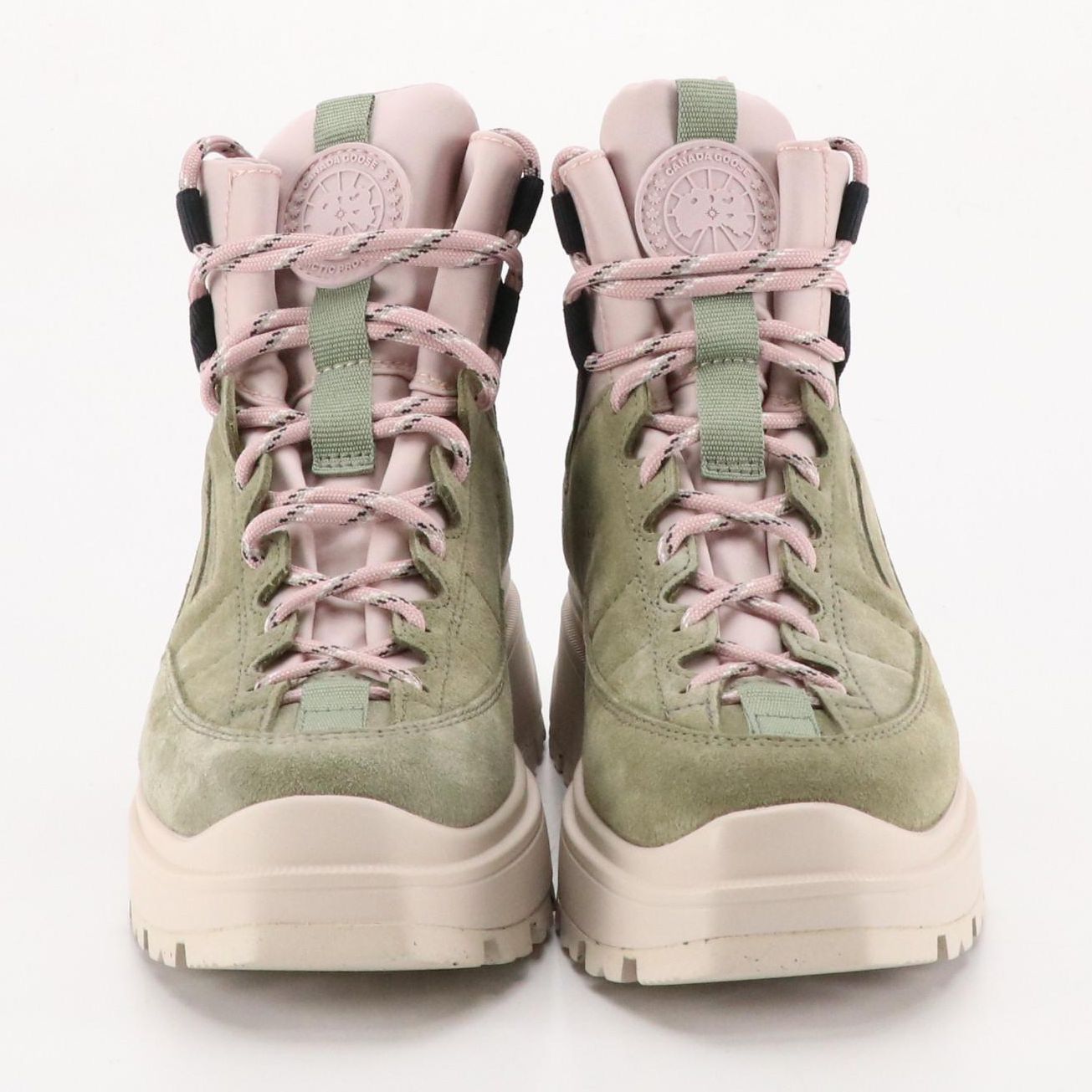 Canada Goose Journey Lite Boots in "Lucent Rose/Smokey Sage" Leather, With Box